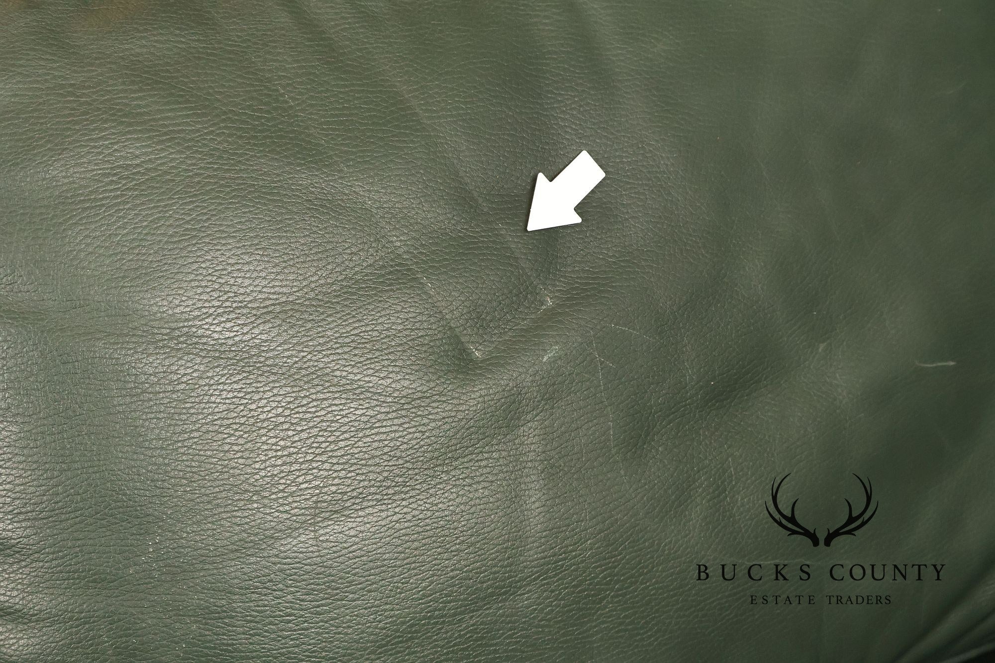 Hancock & Moore Green Leather Recliner Club Chair