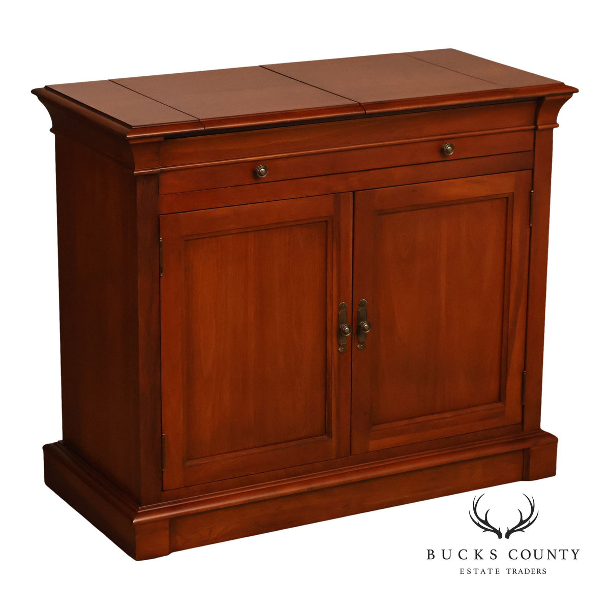Ethan Allen 'Medallion' Cherry Flip-Top Server