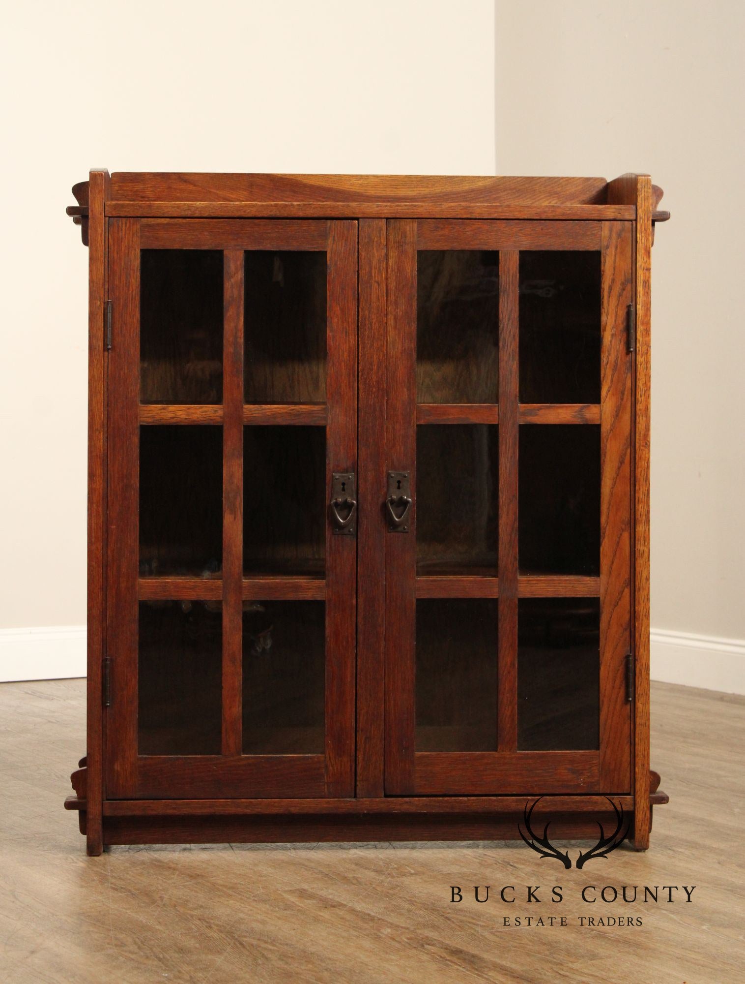 Gustav Stickley Antique Mission Oak Two-Door Bookcase