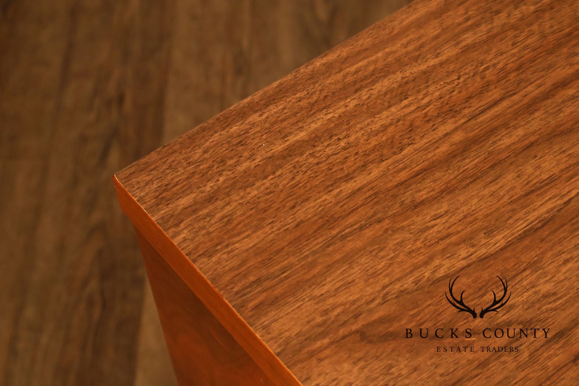 Mid Century Modern Sculpted Front Writing Desk