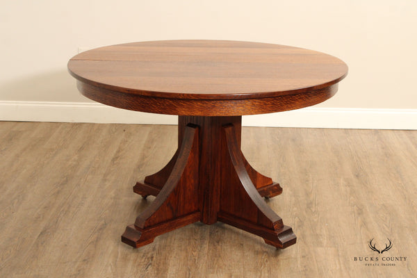 Stickley Brothers  Antique Mission Oak 48 inch Round Dining Table