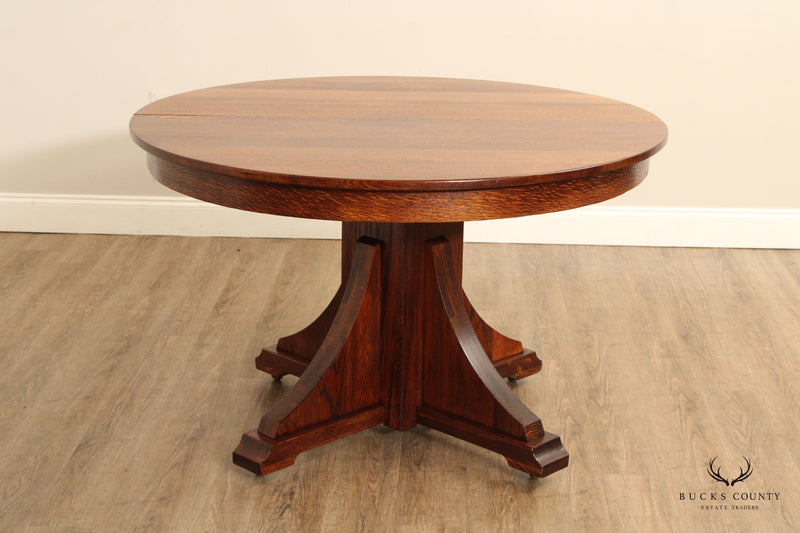 Stickley Brothers  Antique Mission Oak 48 inch Round Dining Table