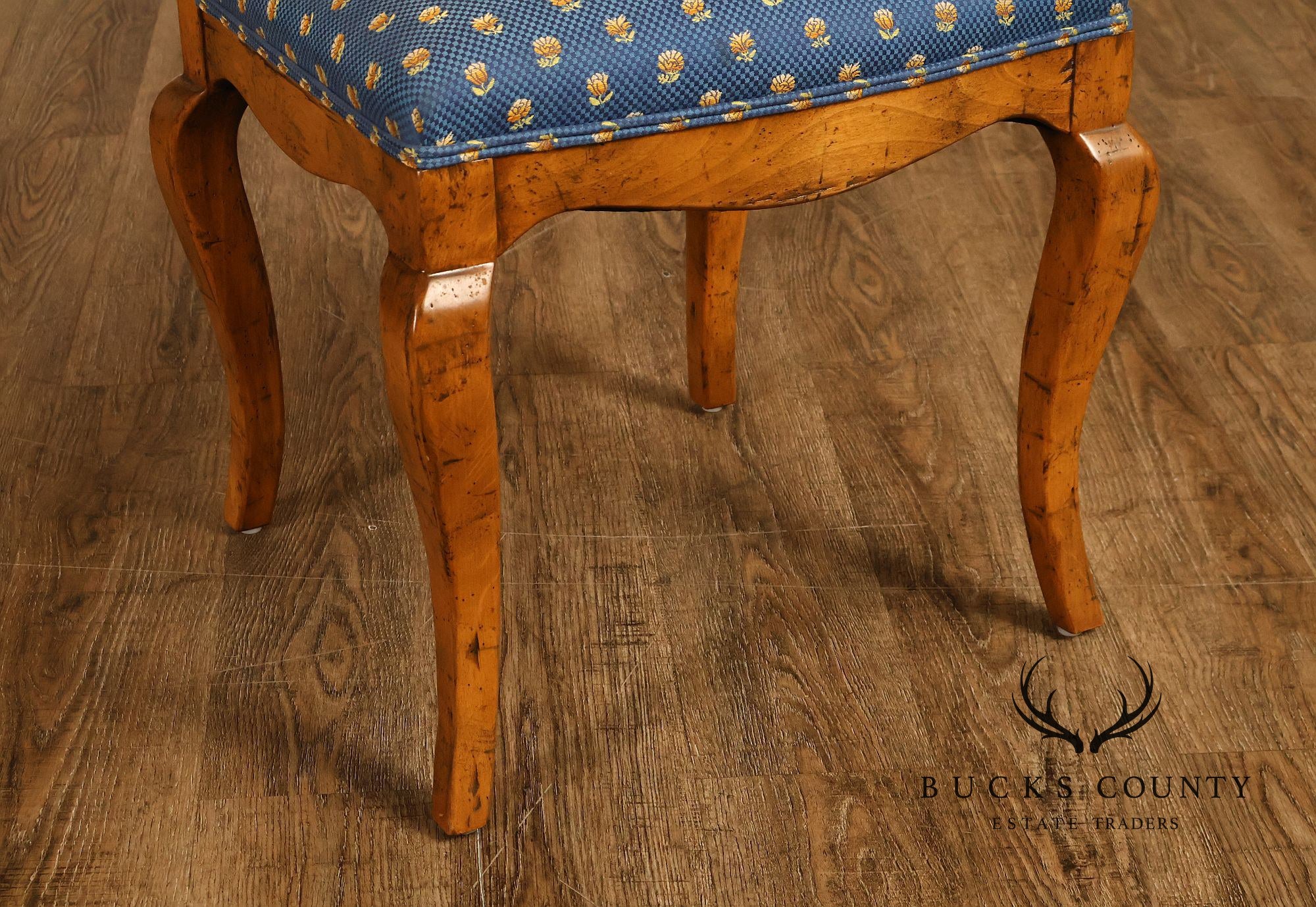 Guy Chaddock Basque Hickory Set Of Eight French Country Ladder Back Dining Chairs