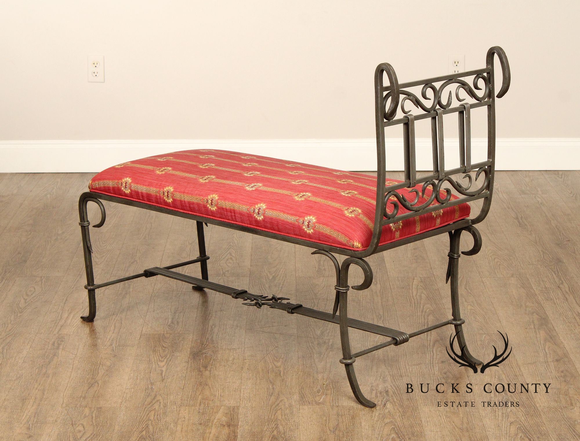 Vintage Wrought Iron Chaise Lounge