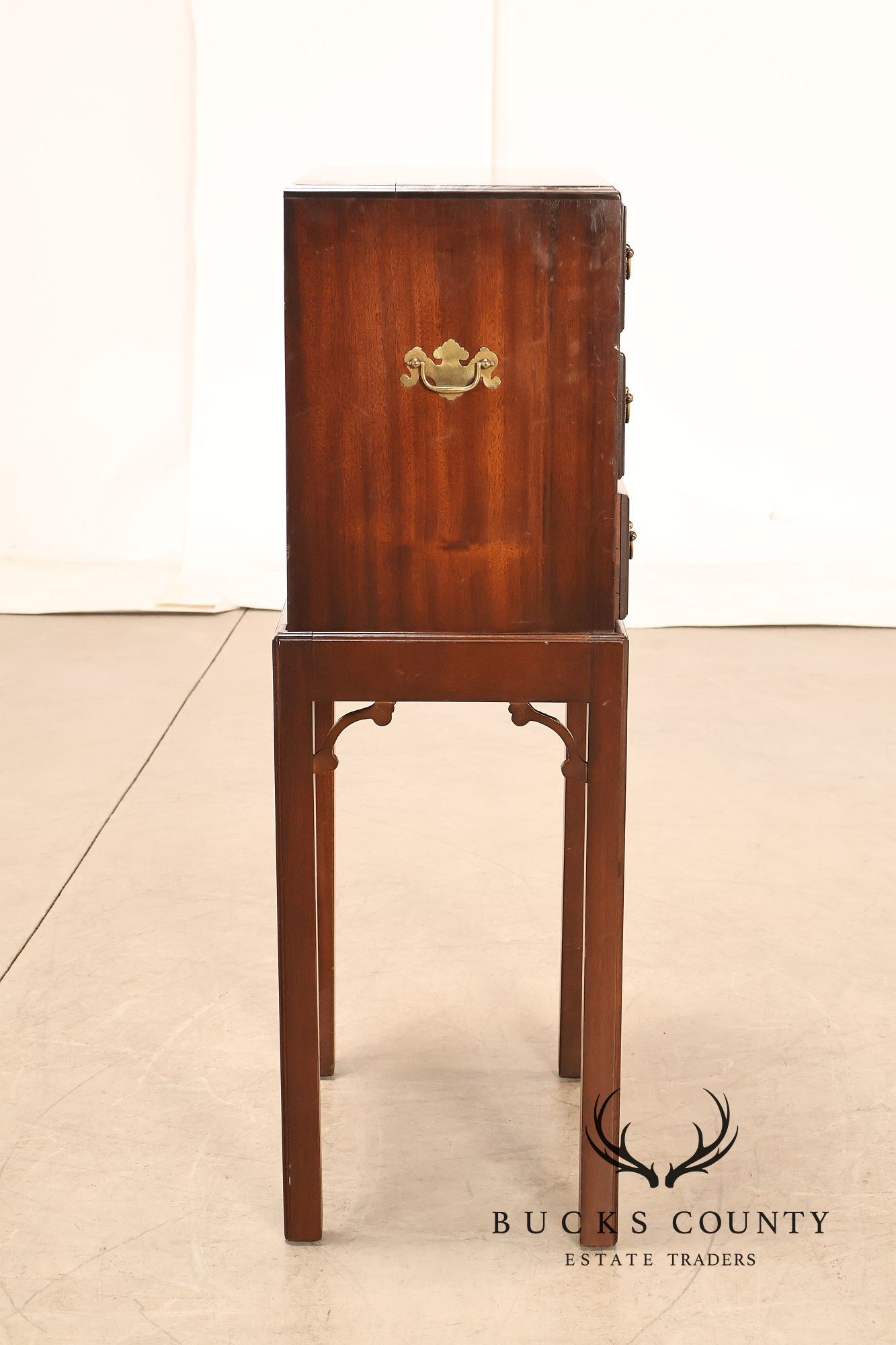 Madison Square Chippendale Style Mahogany Silver Chest On Stand