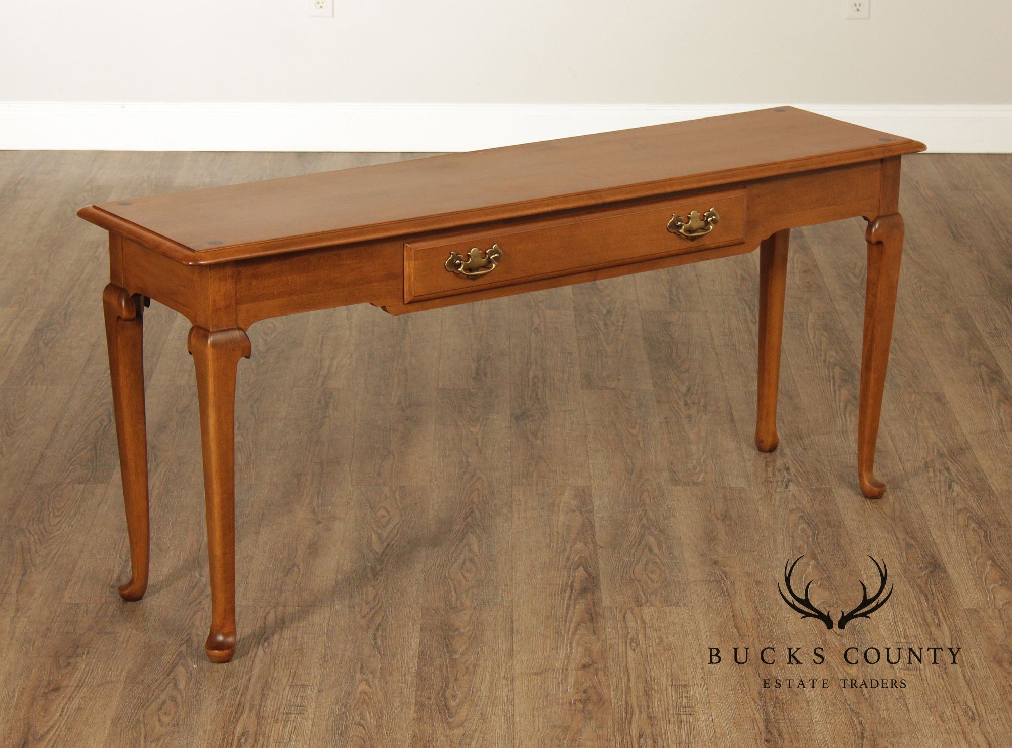 Ethan Allen Heirloom Nutmeg Solid Maple Console Table