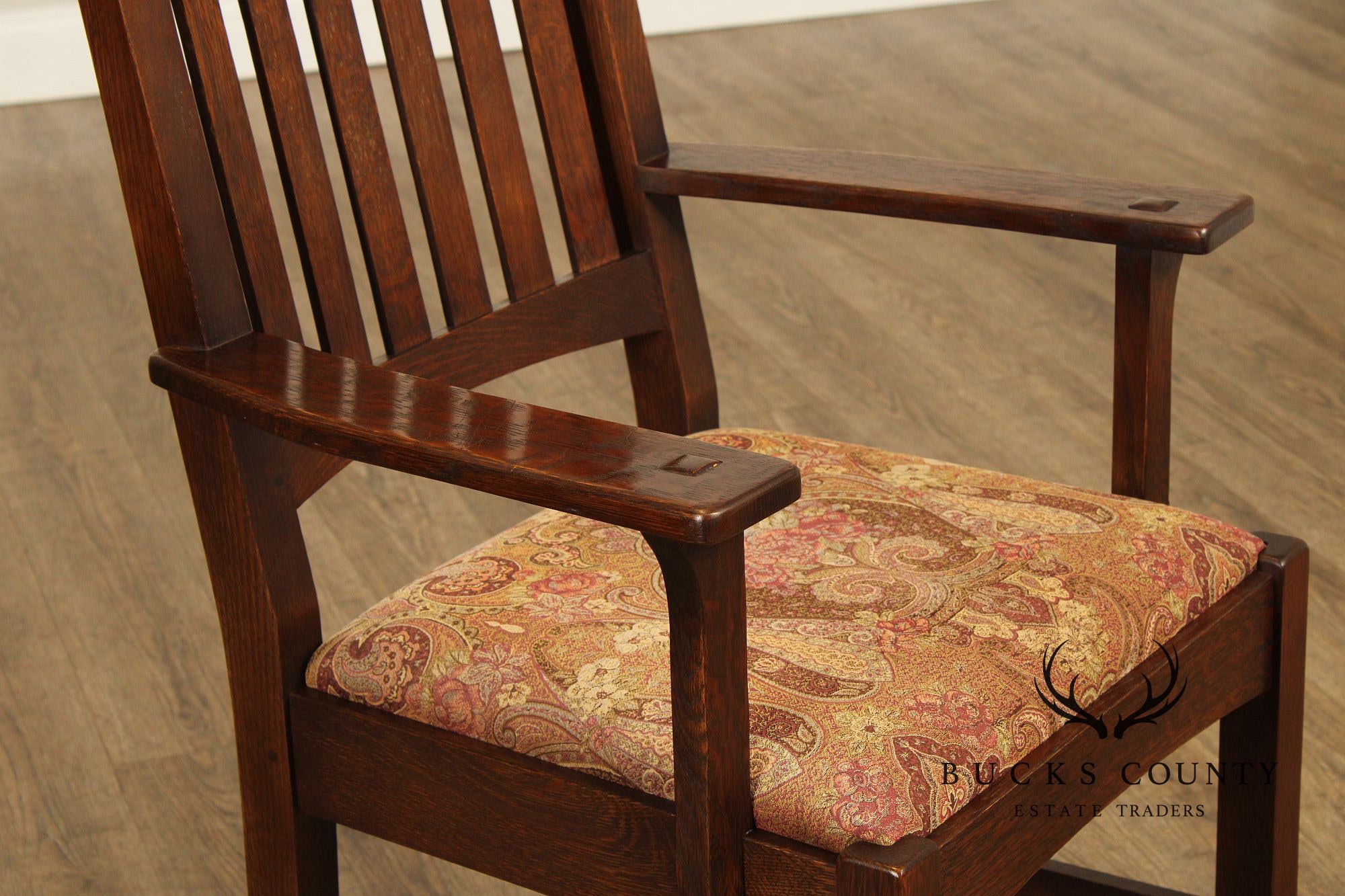 Stickley Mission Collection Set Of Six Cottage Oak Dining Chairs