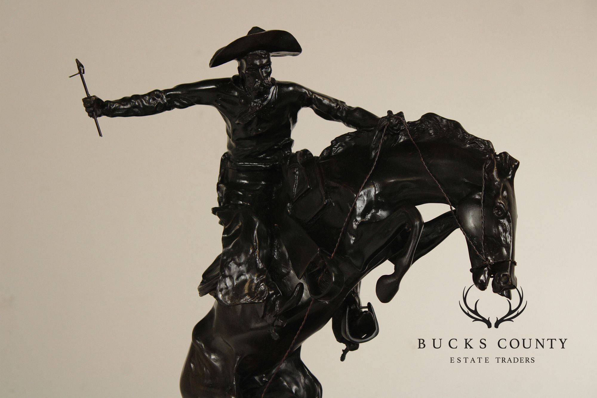 Frederic Remington Bronze Statue, 'Bronco Buster'