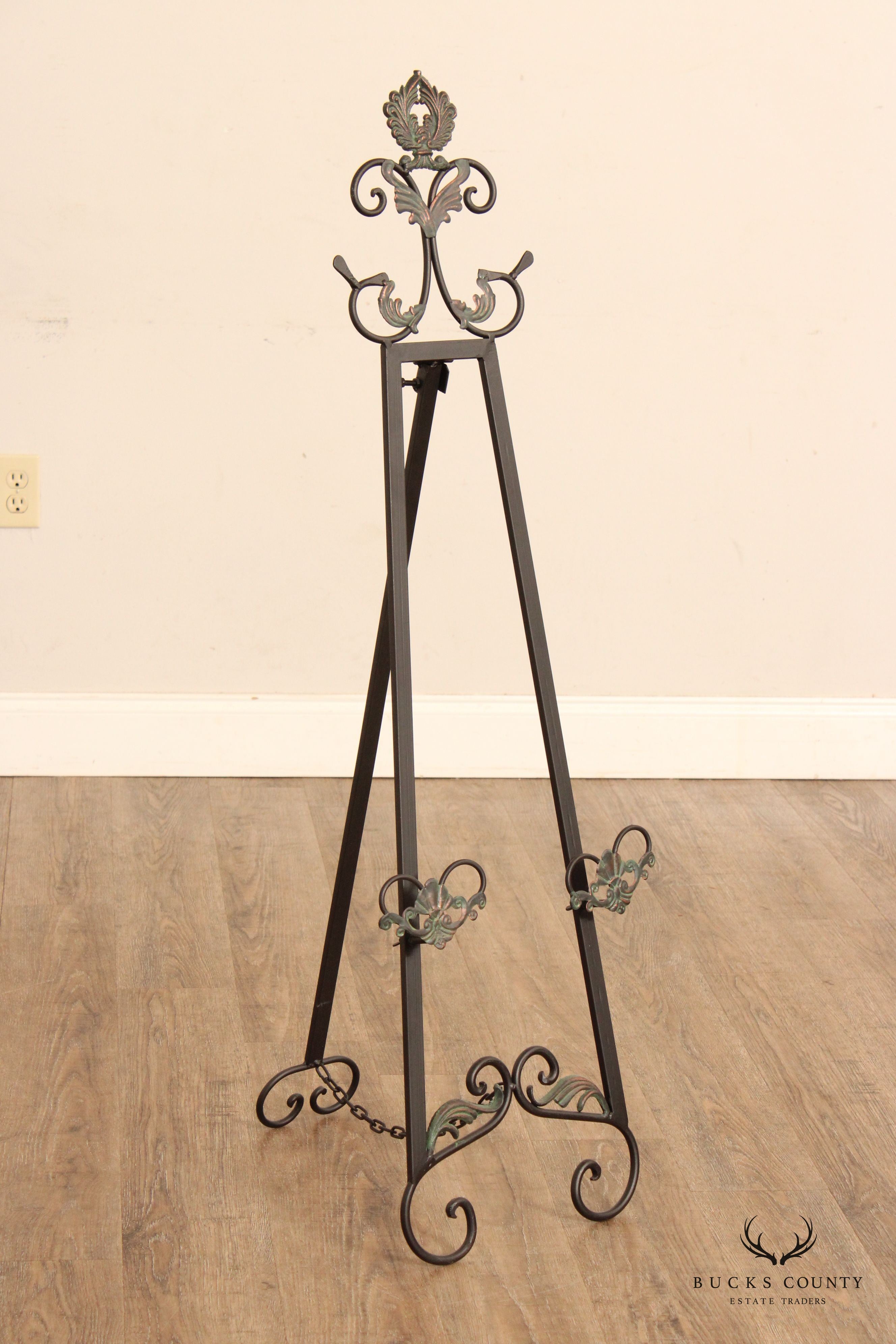 Art Nouveau Style Metal Easel