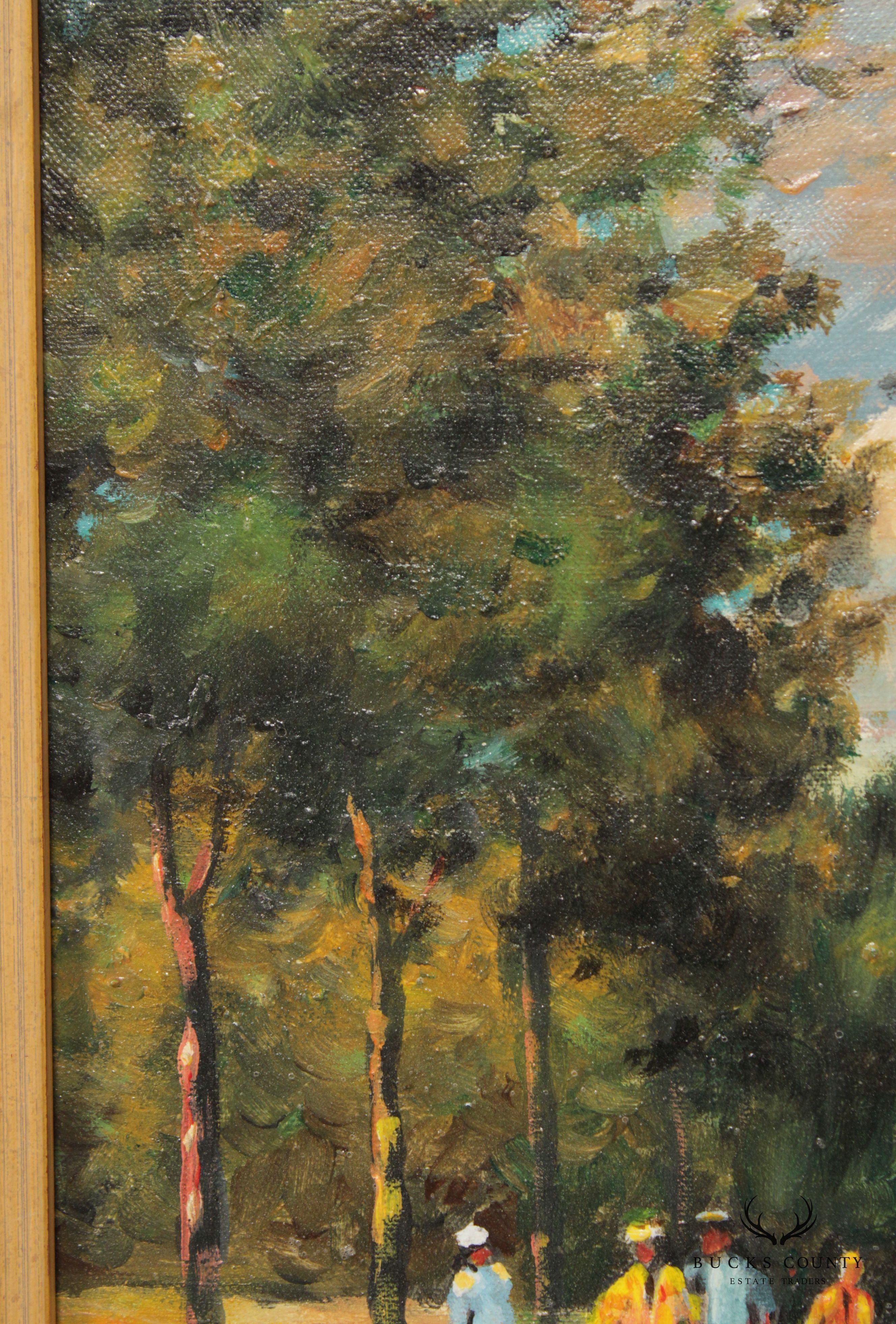 S. Wood Framed Oil Painting, A Day On the Water