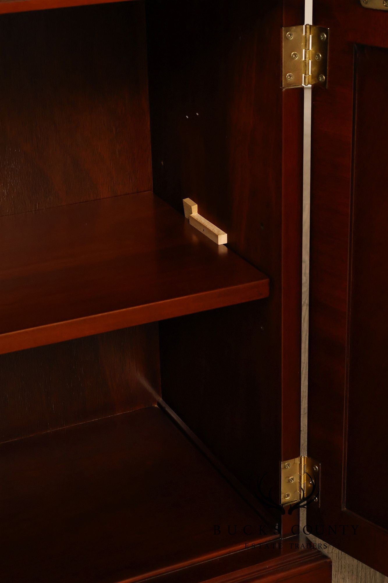 Kindel Neoclassical Style Mahogany Breakfront China Cabinet