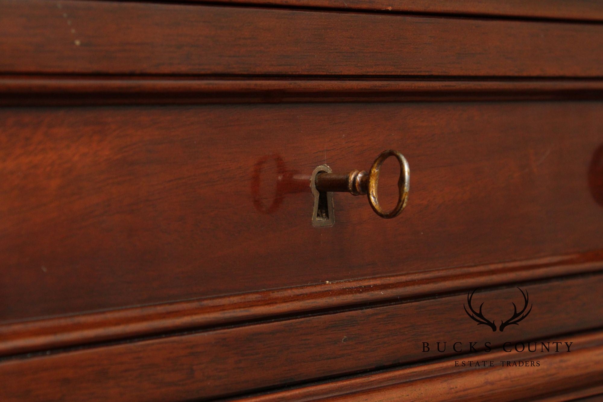 Regency Style Marble Top Mahogany Sideboard