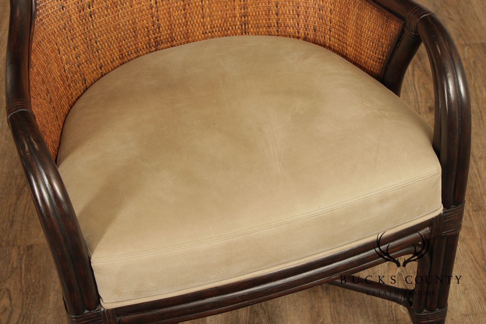 Palecek Rattan and Bamboo Armchair