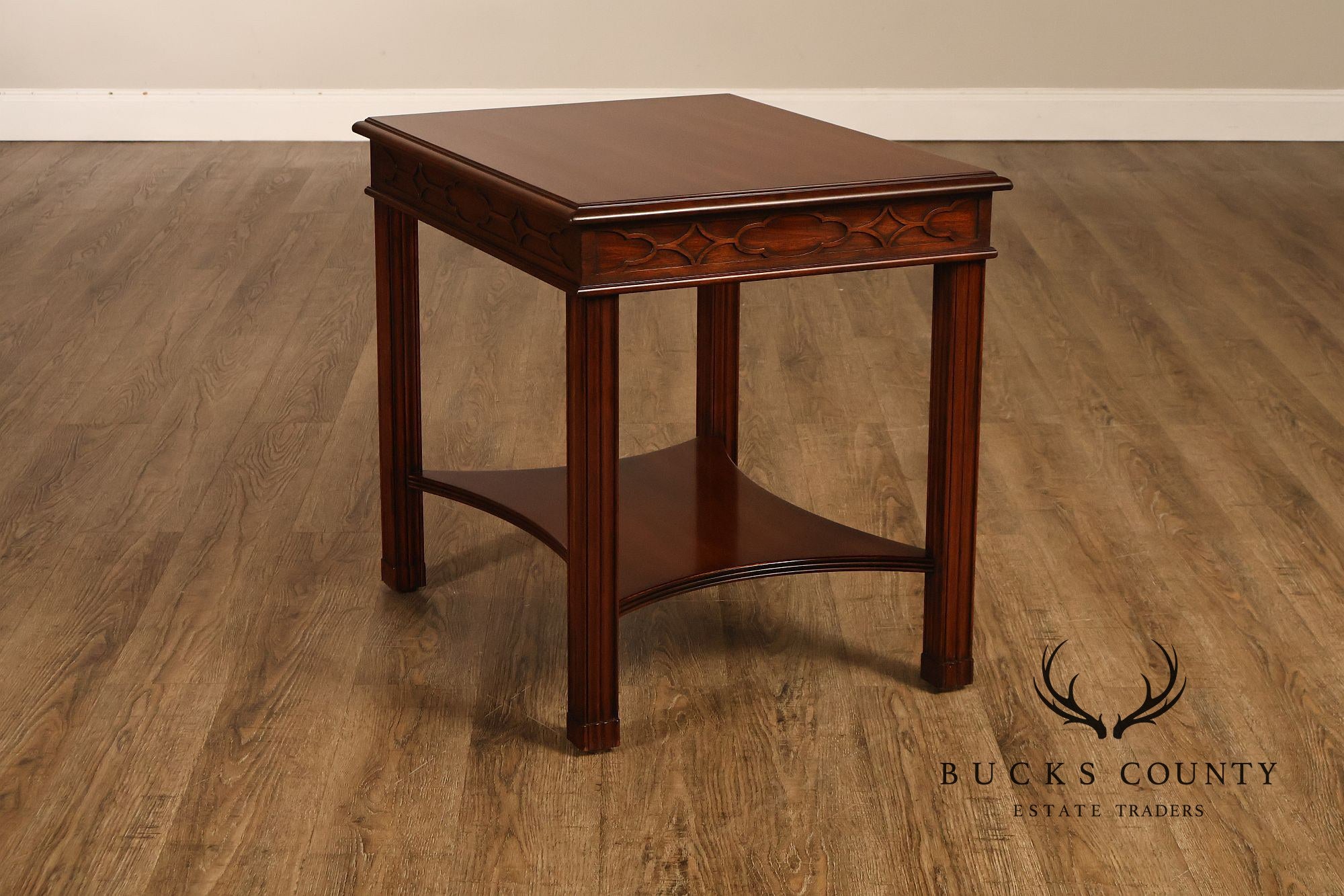 Henkel Harris Georgian Style Pair of Mahogany Side Tables