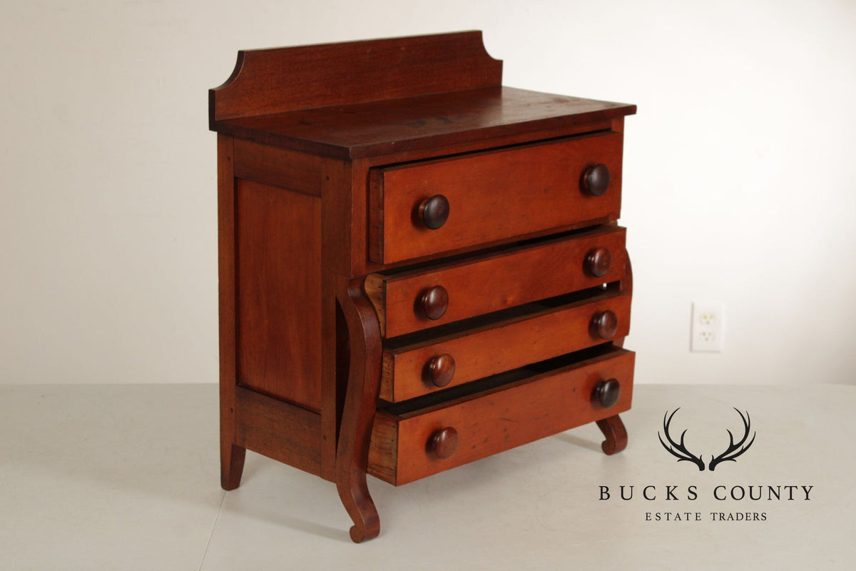 American Empire Bedside Chest of Drawers