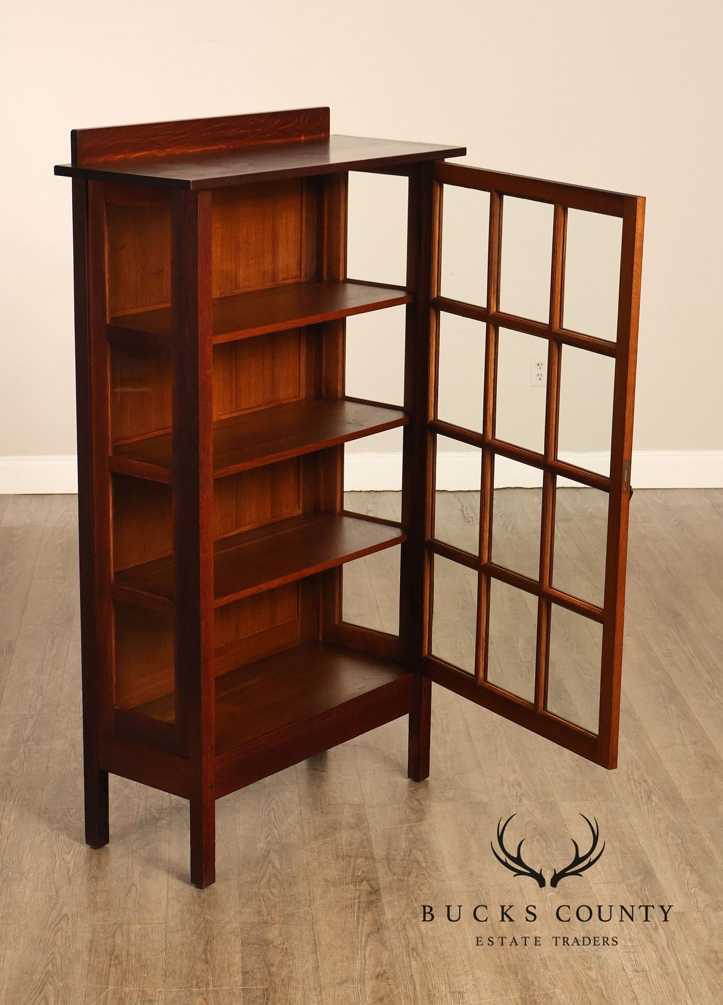 Gustav Stickley Model 820 Antique Oak China Cabinet