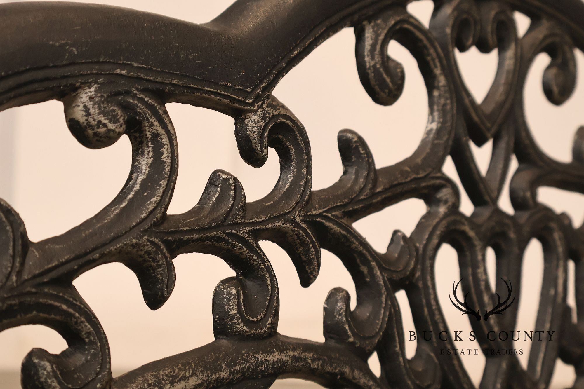 Cast Aluminum Garden Bench With Ornate Lattice Back