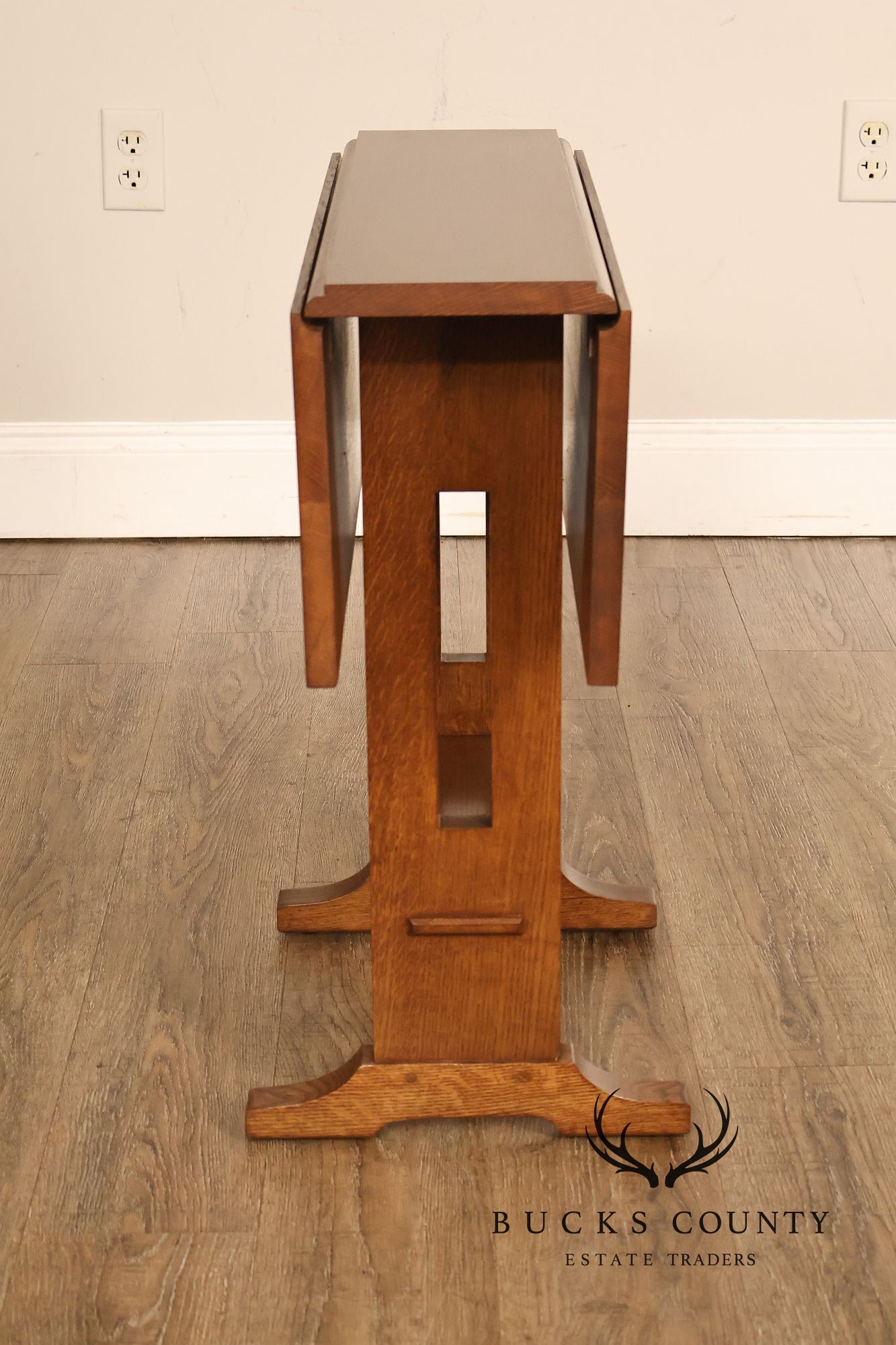 Stickley Mission Collection Oak Drop Leaf Side Table