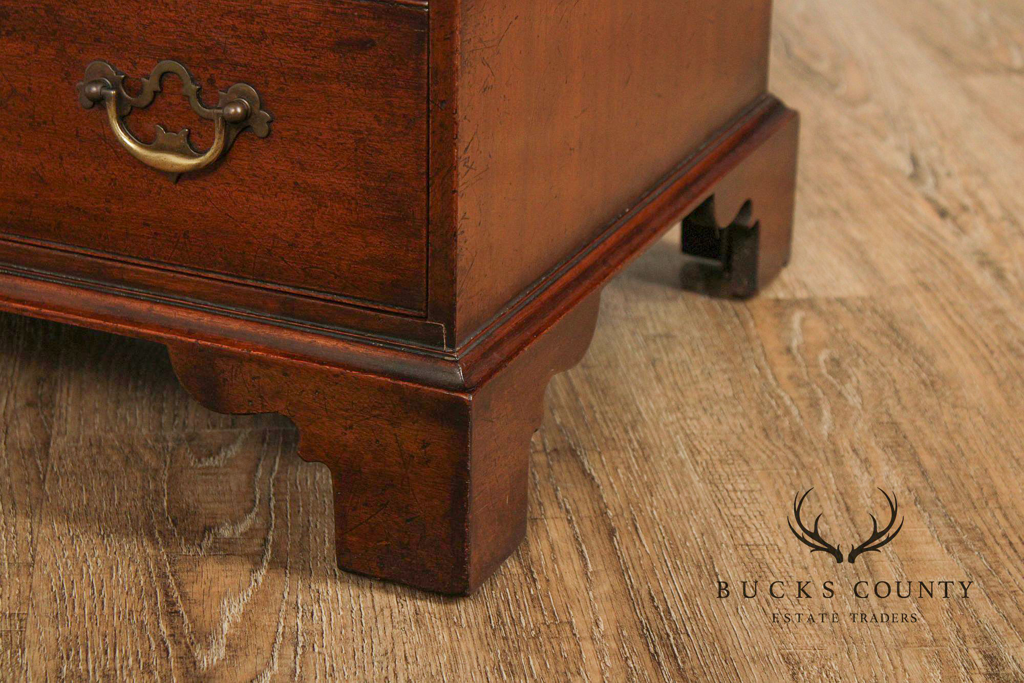 English George III Style Mahogany Three-Drawer Chest Side Table