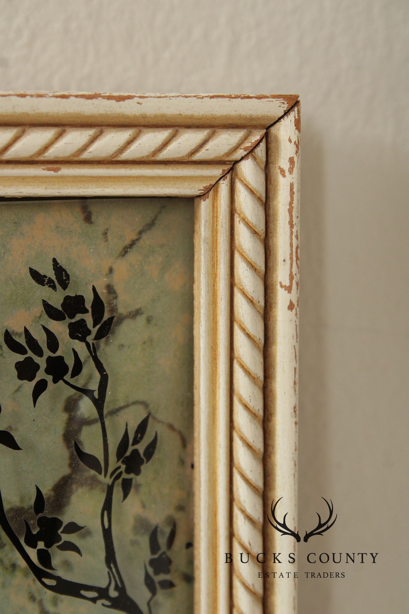 Vintage Pair of Reverse Painted Courtship Silhouettes