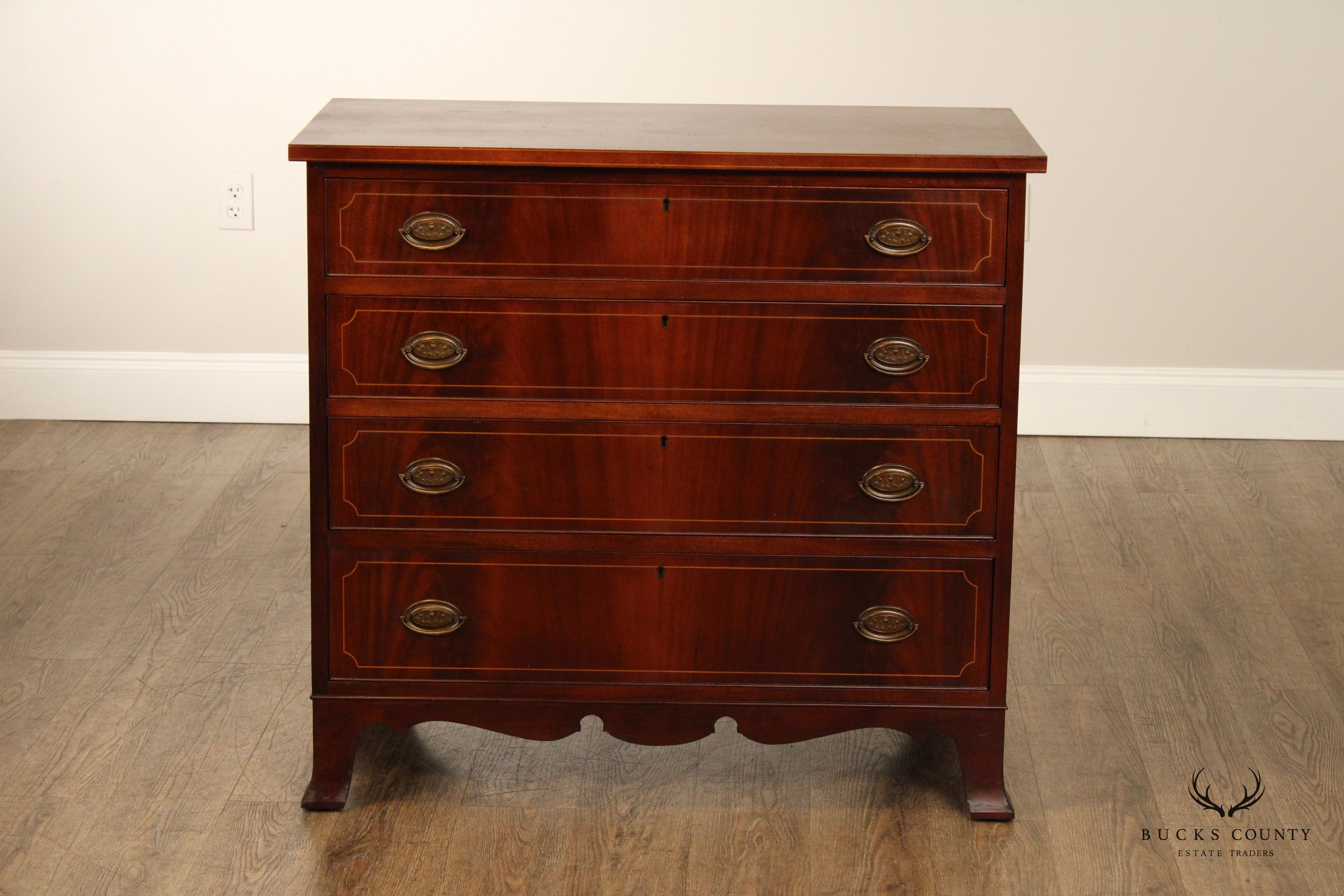 Antique Federal Inlaid Mahogany Chest of Drawers