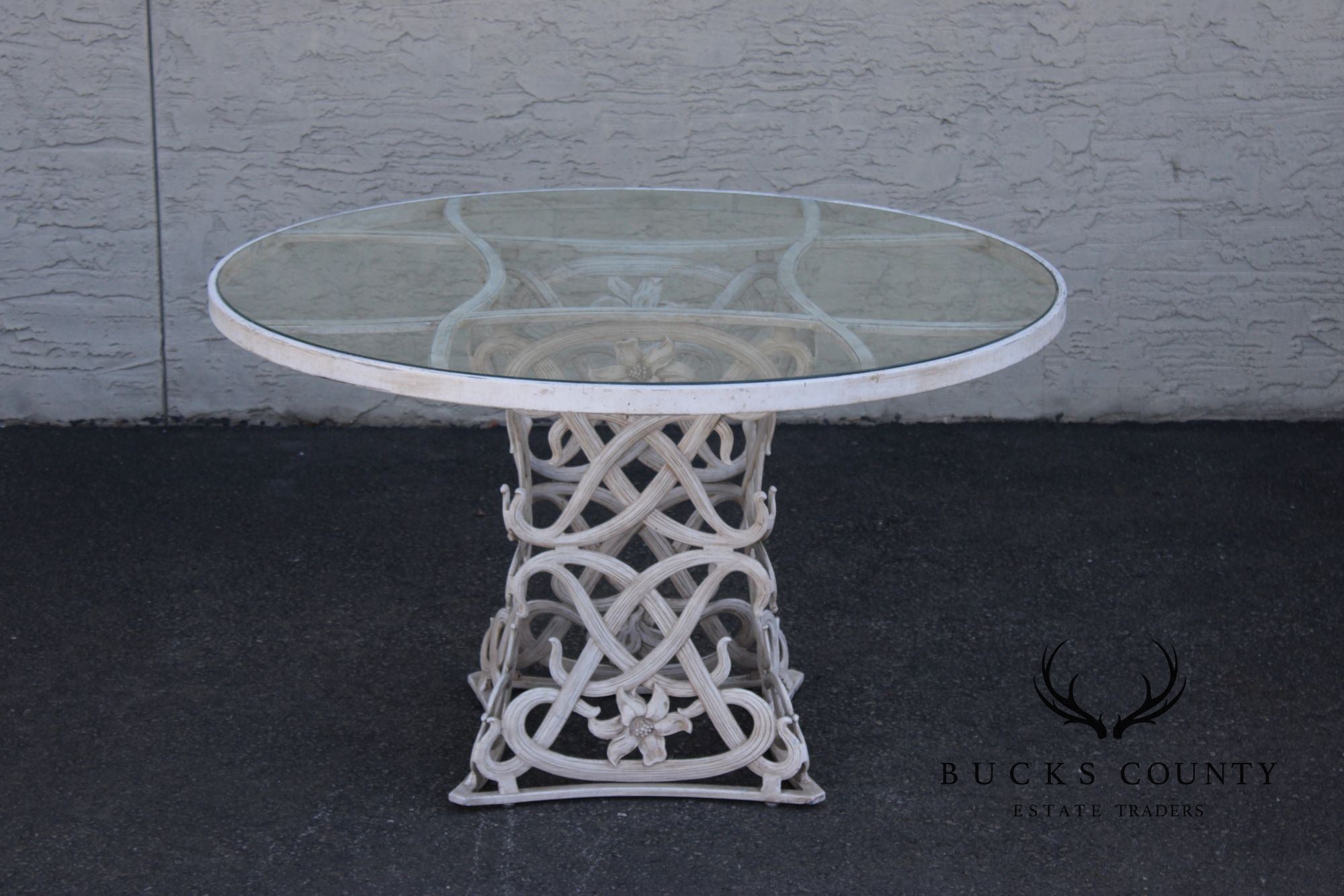 Brown Jordan Five Piece Cast Aluminum 'Day Lily' Outdoor Patio Dining Set