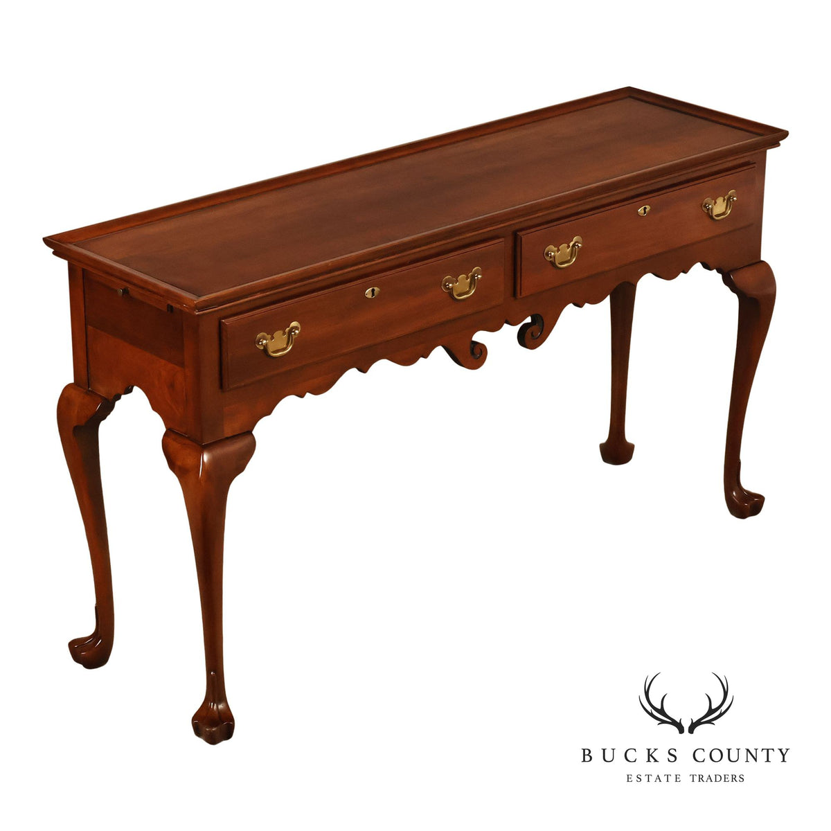 Statton Chippendale Style Cherry Console Table