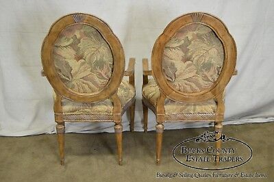 Jeffco French Louis XVI Style Pair of Fauteuils Arm Chairs (B)