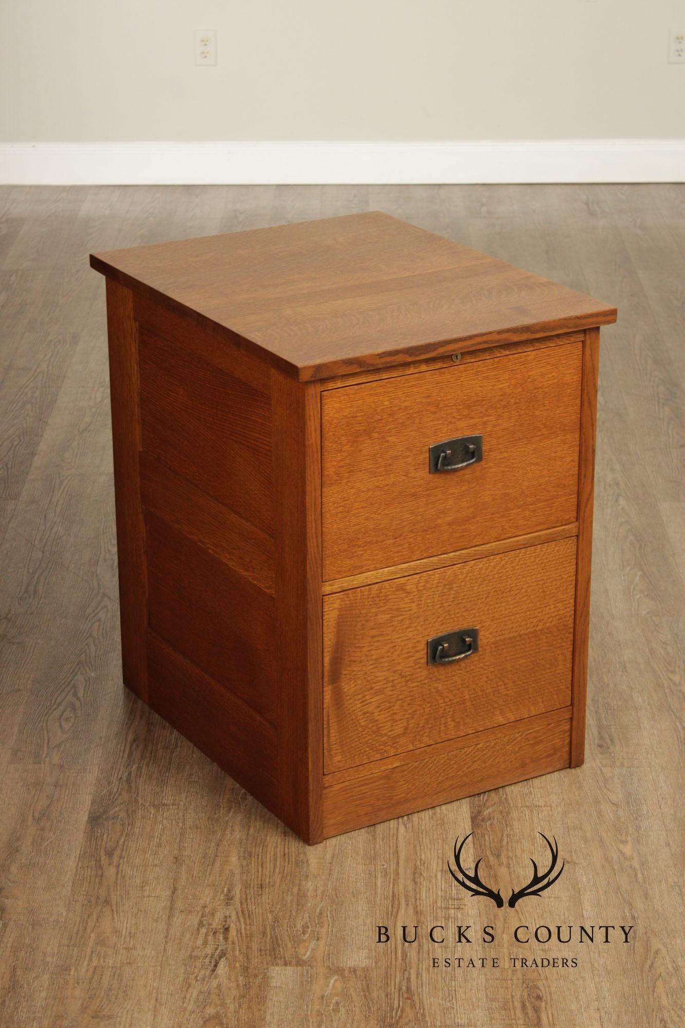 Stickley Mission Collection Oak Two Drawer File Cabinet