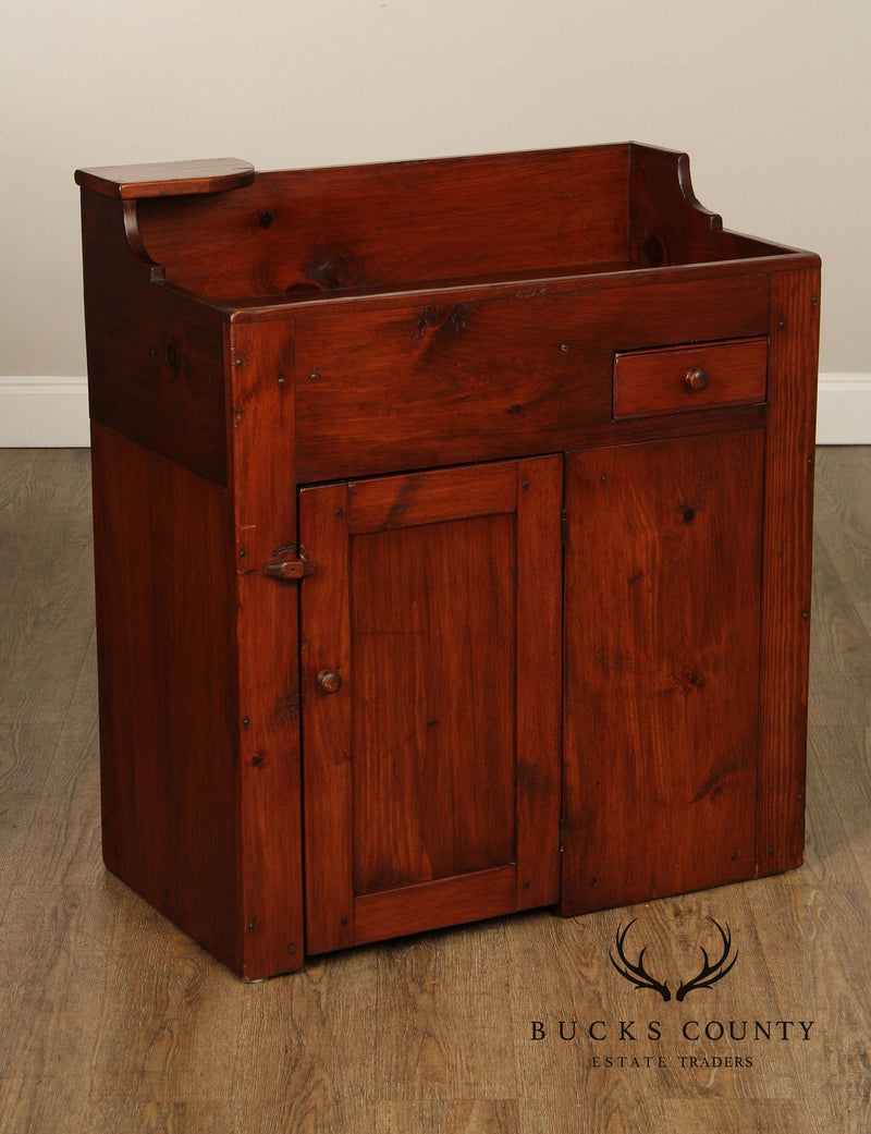 B. Delin Farmhouse Style Pine Drysink Cabinet
