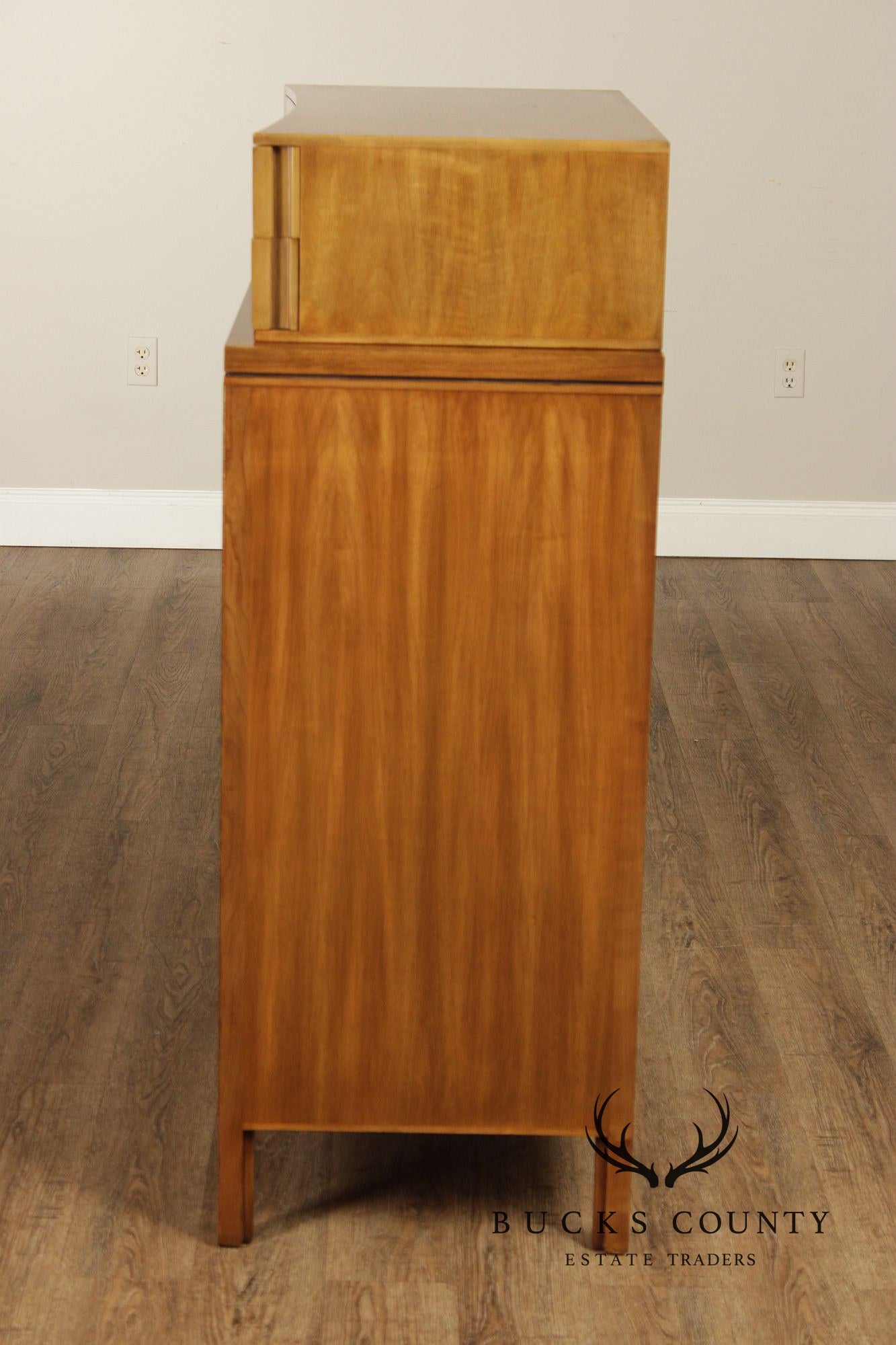 Widdicomb Mid-Century Modern Walnut & Burl Gentleman’s Chest