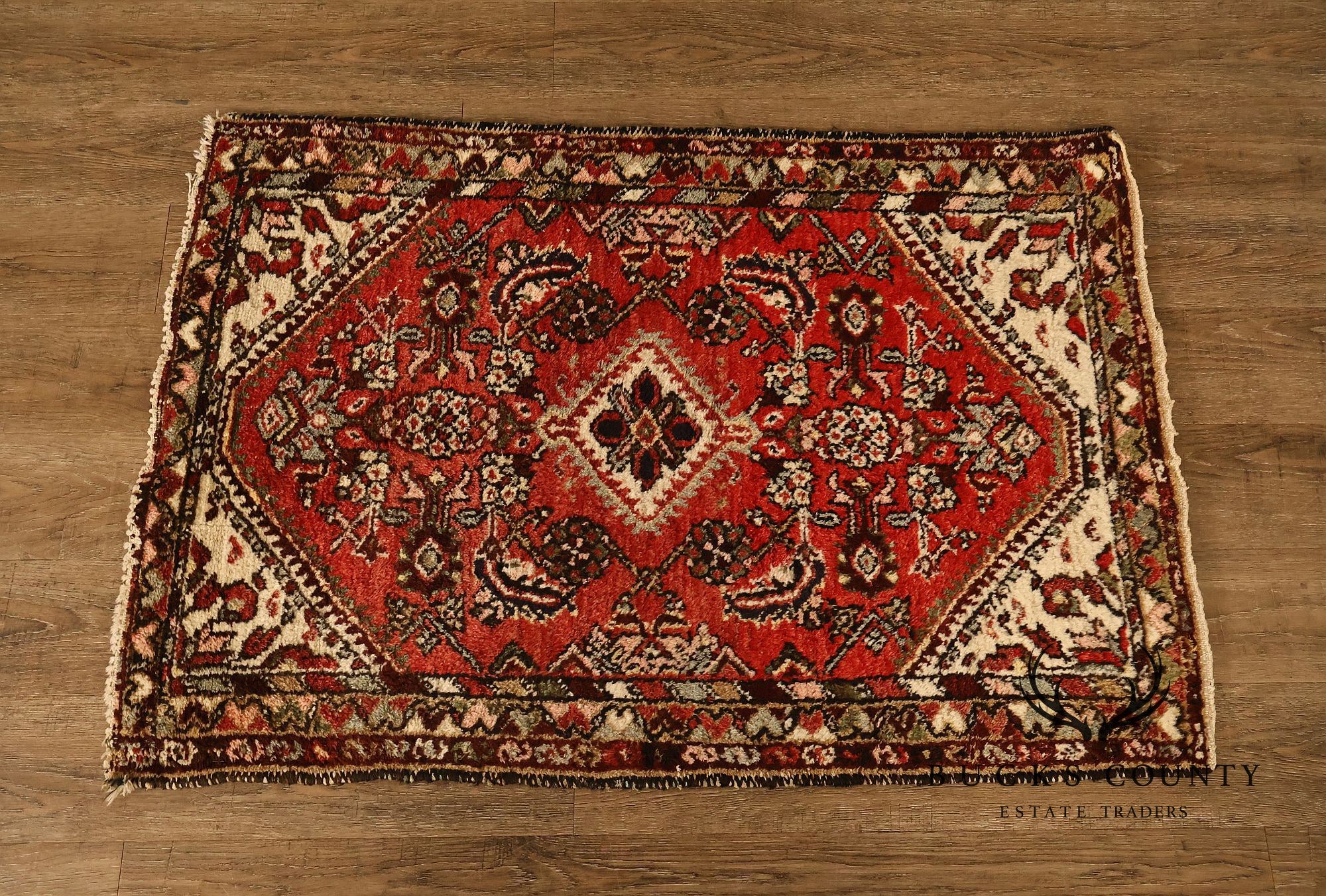 Hamedan Vintage Hand Woven Wool Area Rug