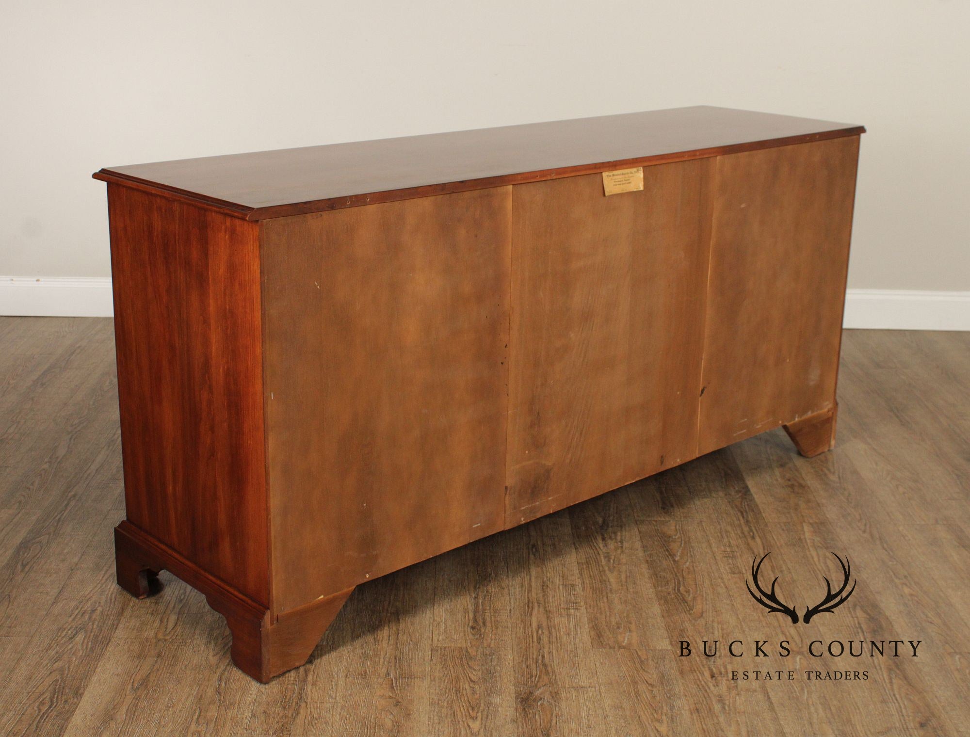 Henkel Harris Chippendale Style Black Cherry Door Dresser