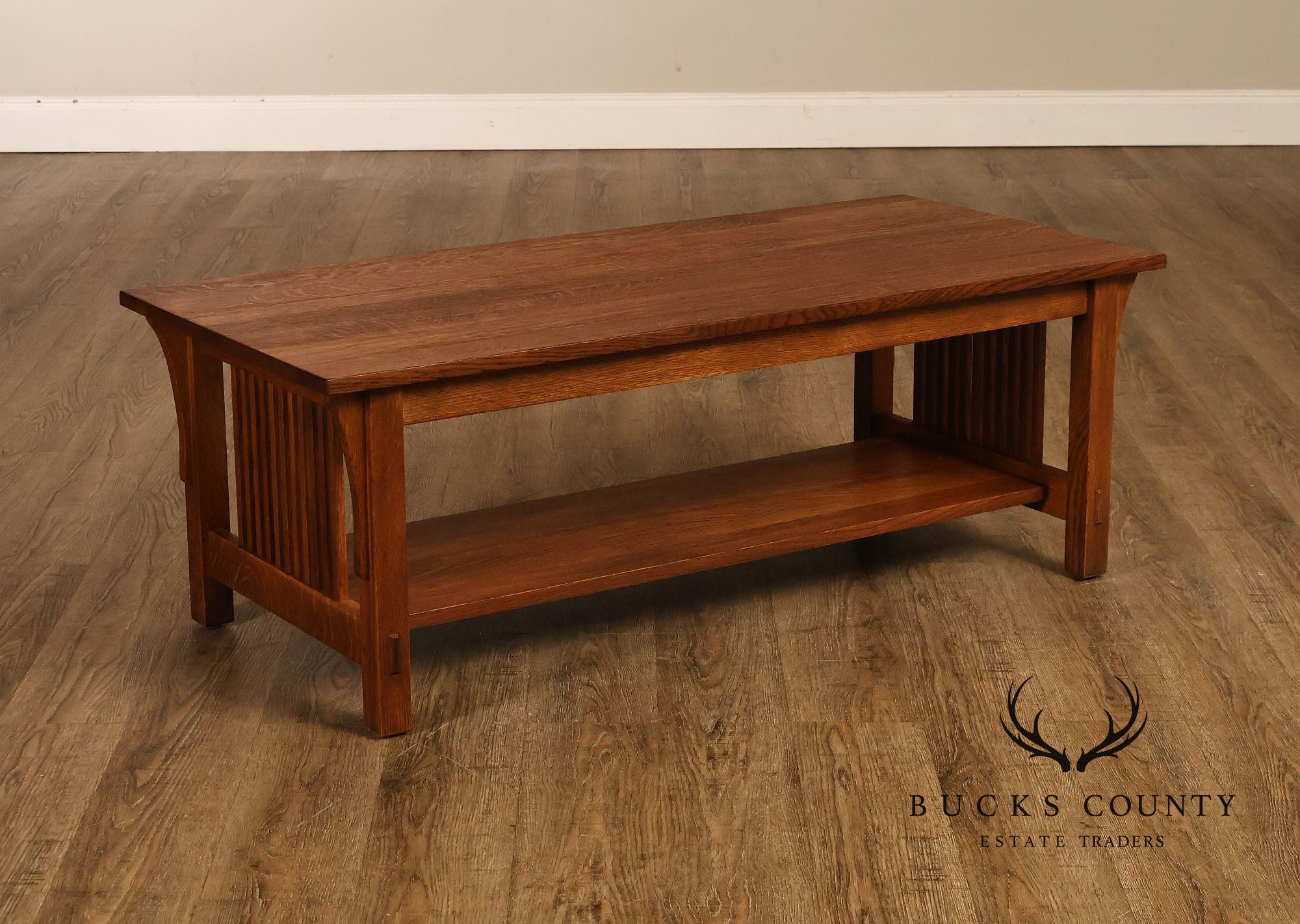 Stickley Mission Collection Oak Spindle Coffee Table