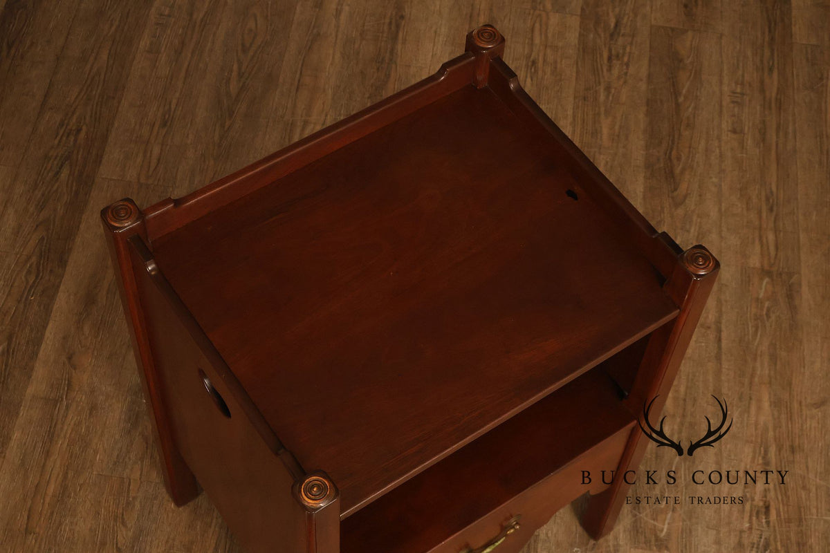 Custom Made Traditional One-Drawer Bedside Nightstand By Mark A. Krebs