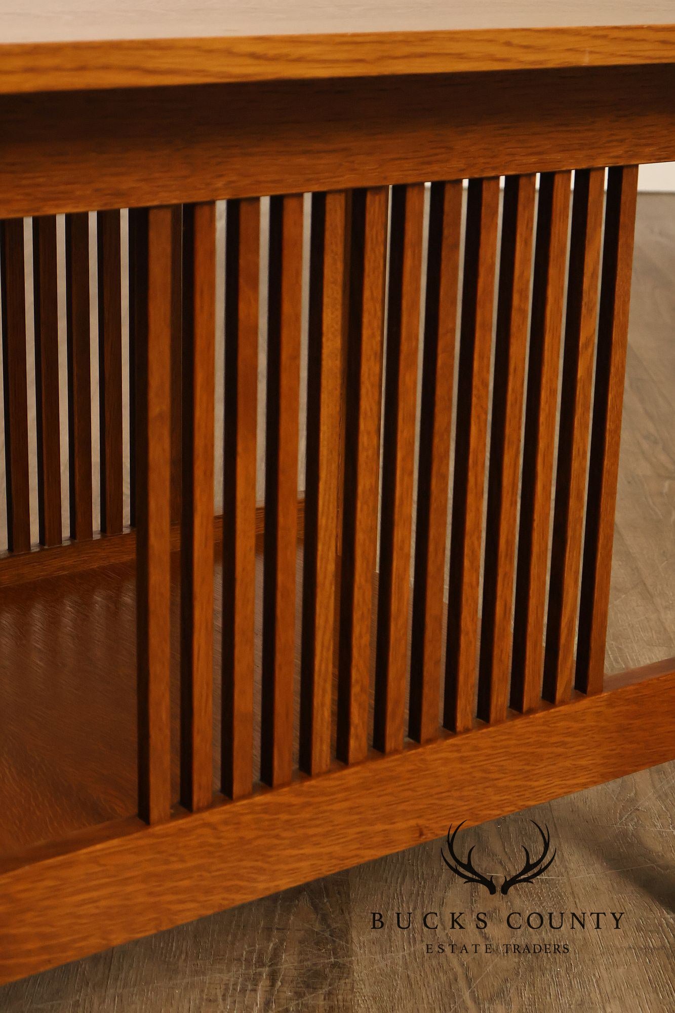 Stickley Mission Collection Oak Spindle Lamp Table