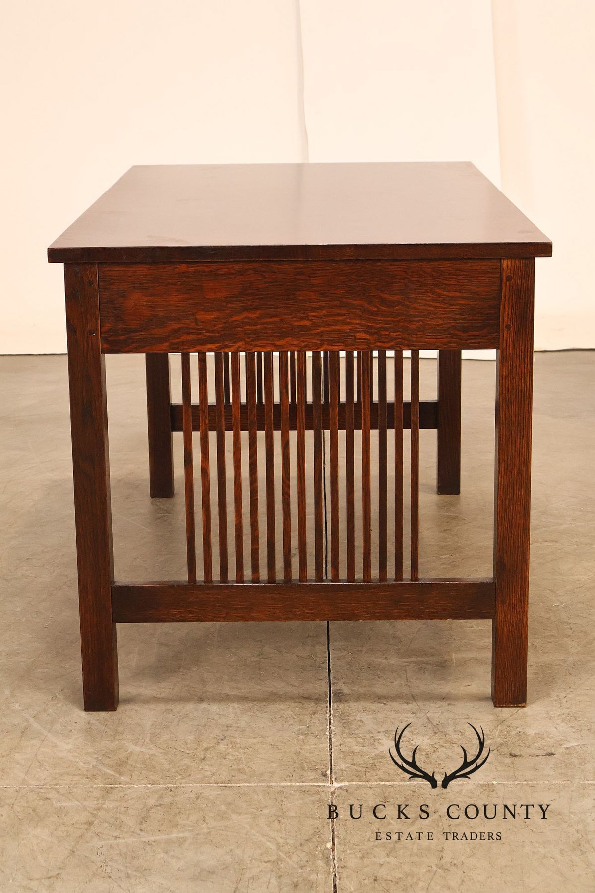 Stickley Mission Collection Oak Spindle Writing Desk
