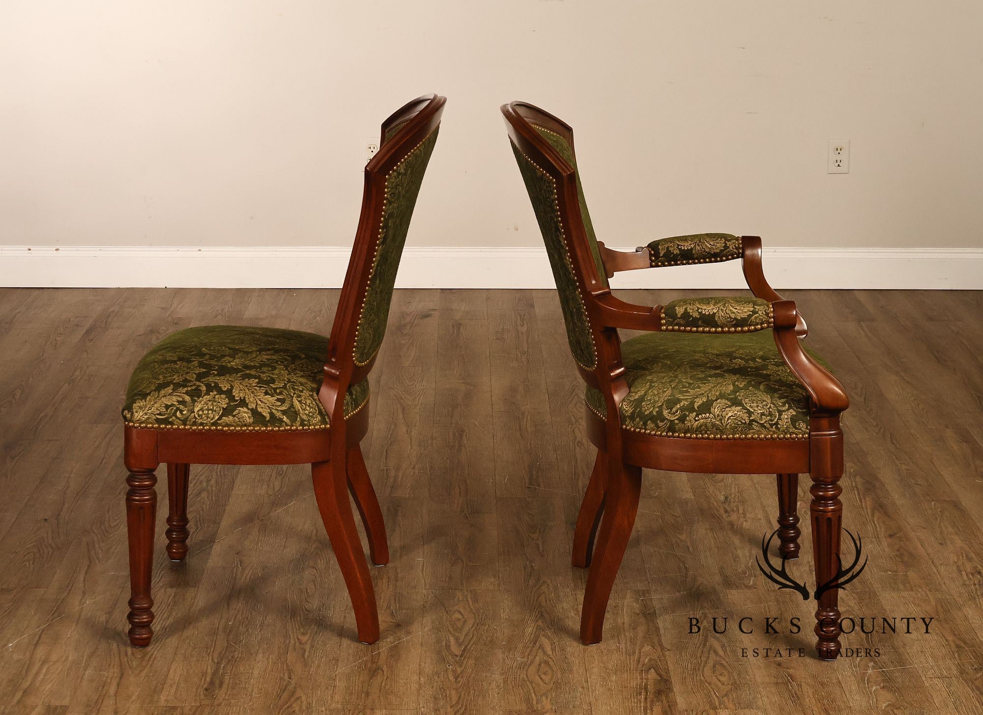 Henredon English Regency Style Set of Eight Mahogany Dining Chairs
