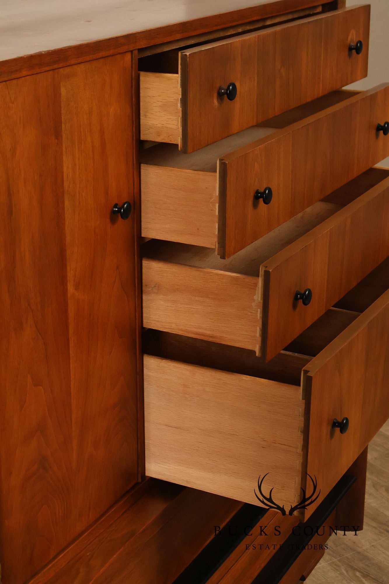 American Of Martinsville Mid-Century Modern Walnut Gentleman's Chest
