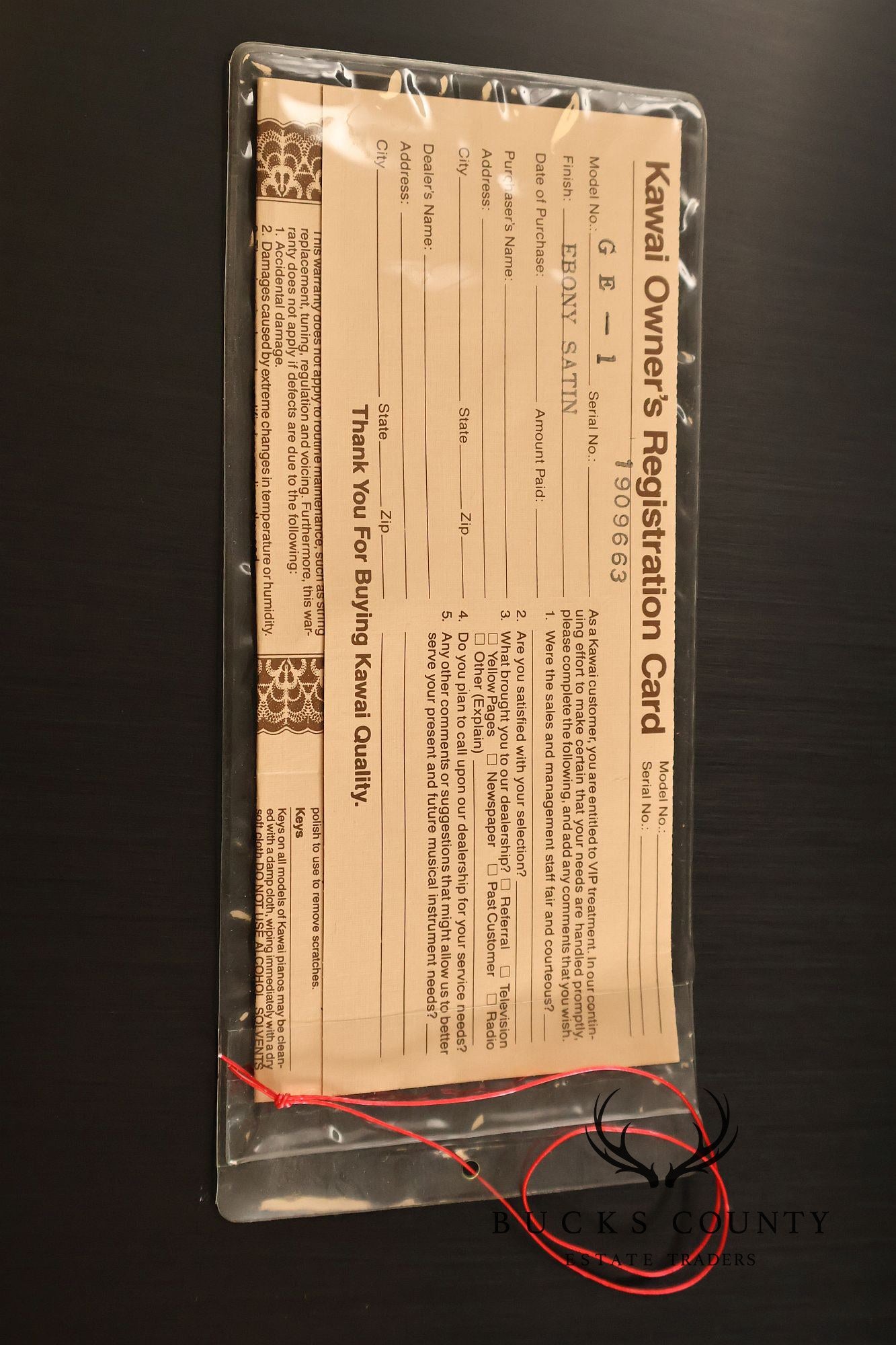 Kawai GE-1 Black Baby Grand Piano With Matching Bench