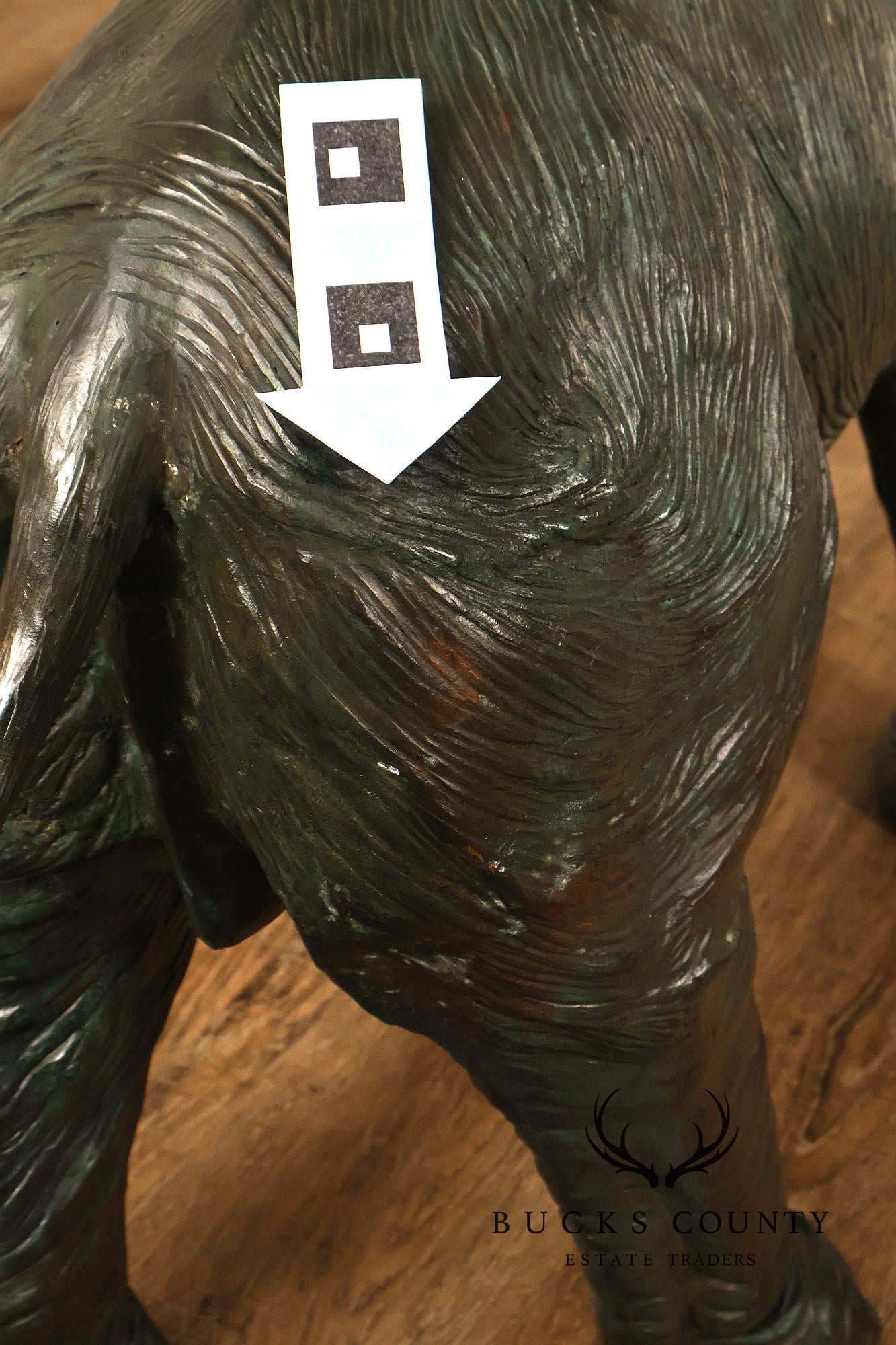 Monumental Patinated Bronze Elephant Statue