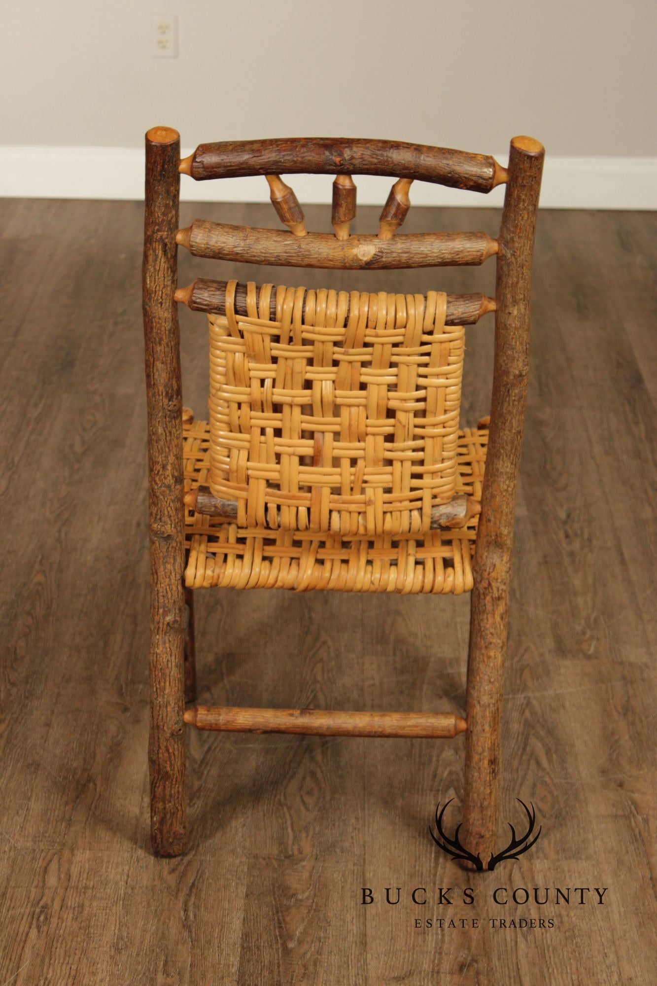 Old Hickory Set of Four 'Wagon Wheel' Dining Chairs