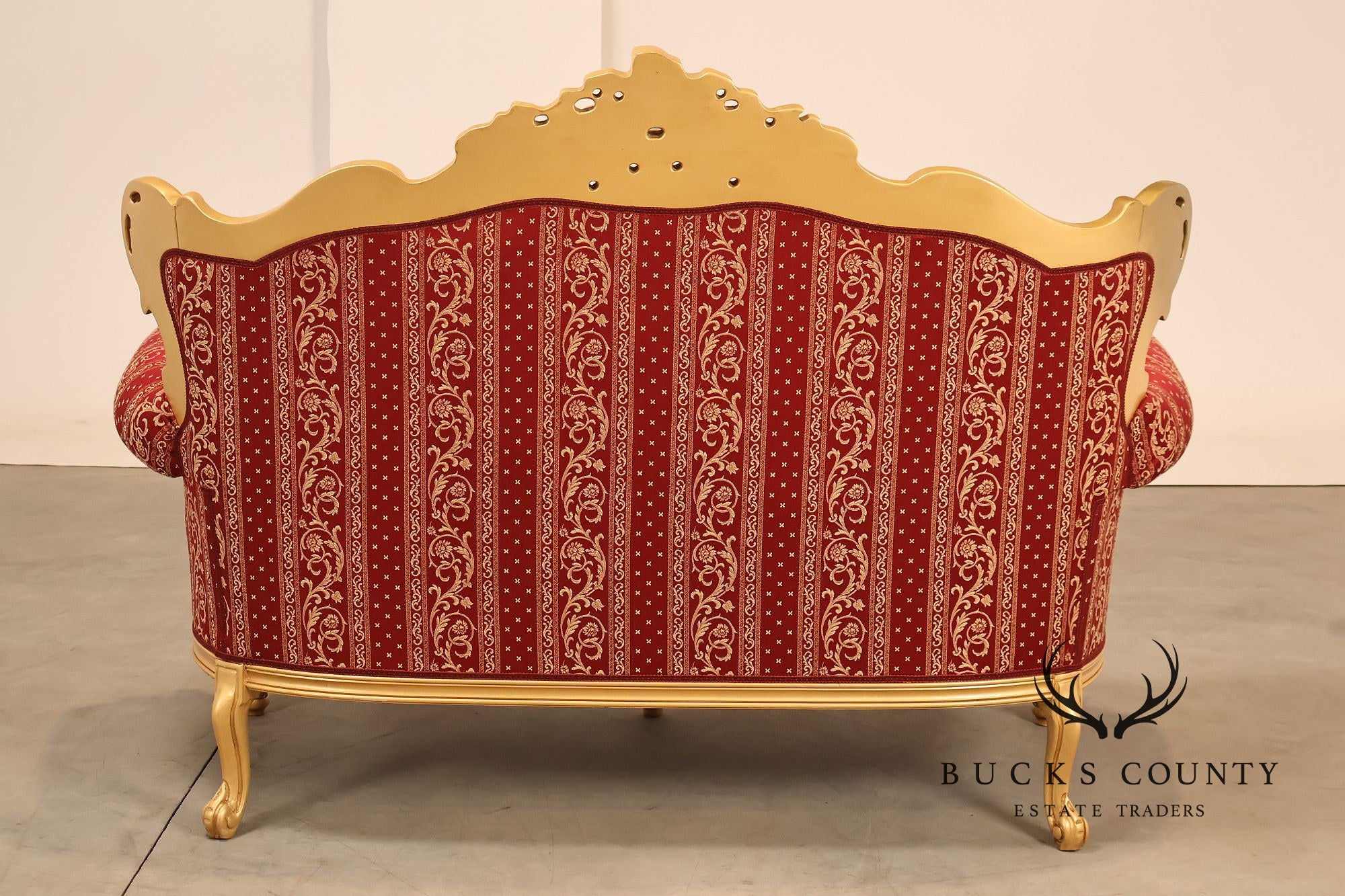 Baroque Style Giltwood Tufted Sofa