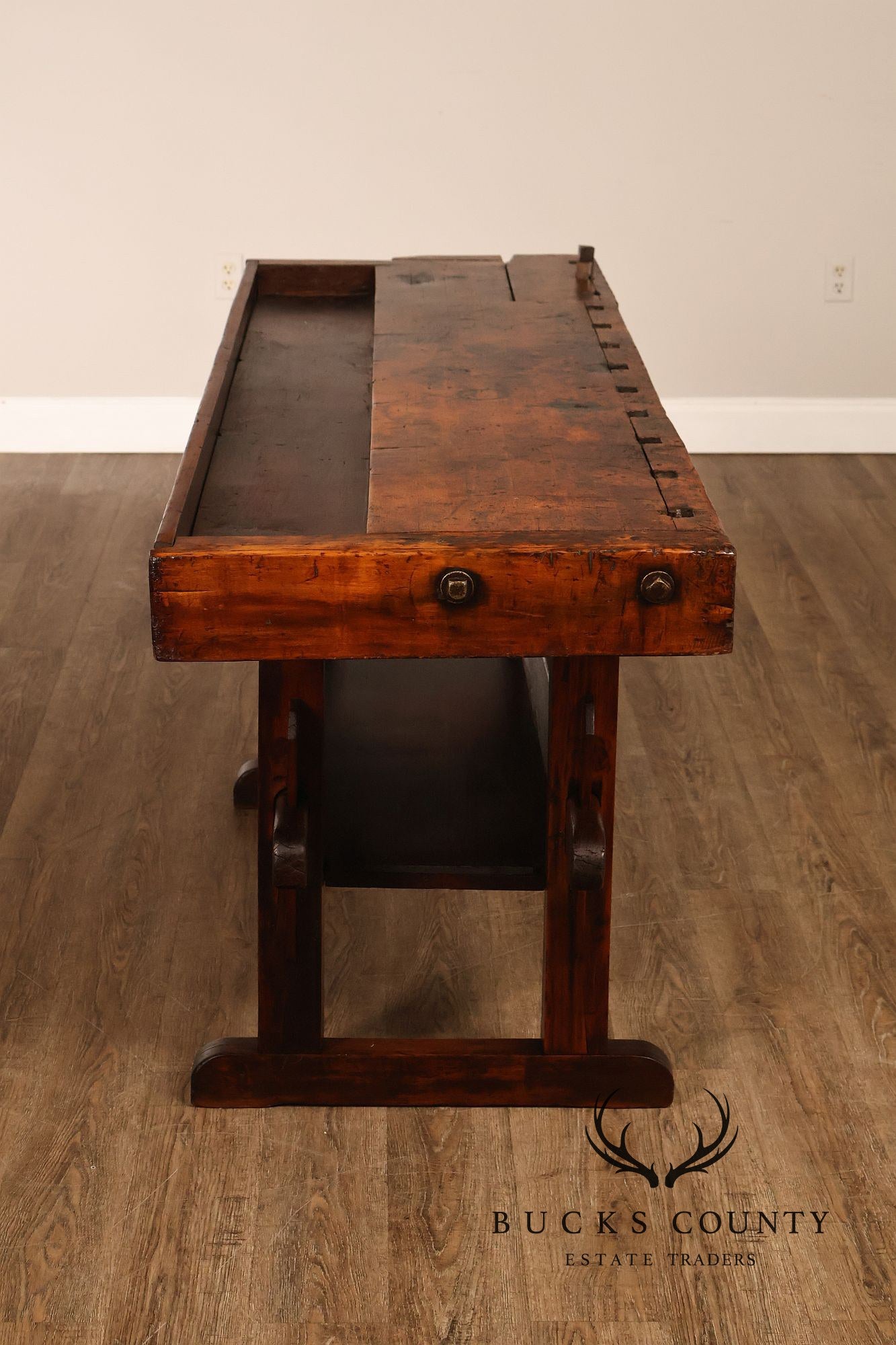Antique Solid Wood Carpenter’s Workbench