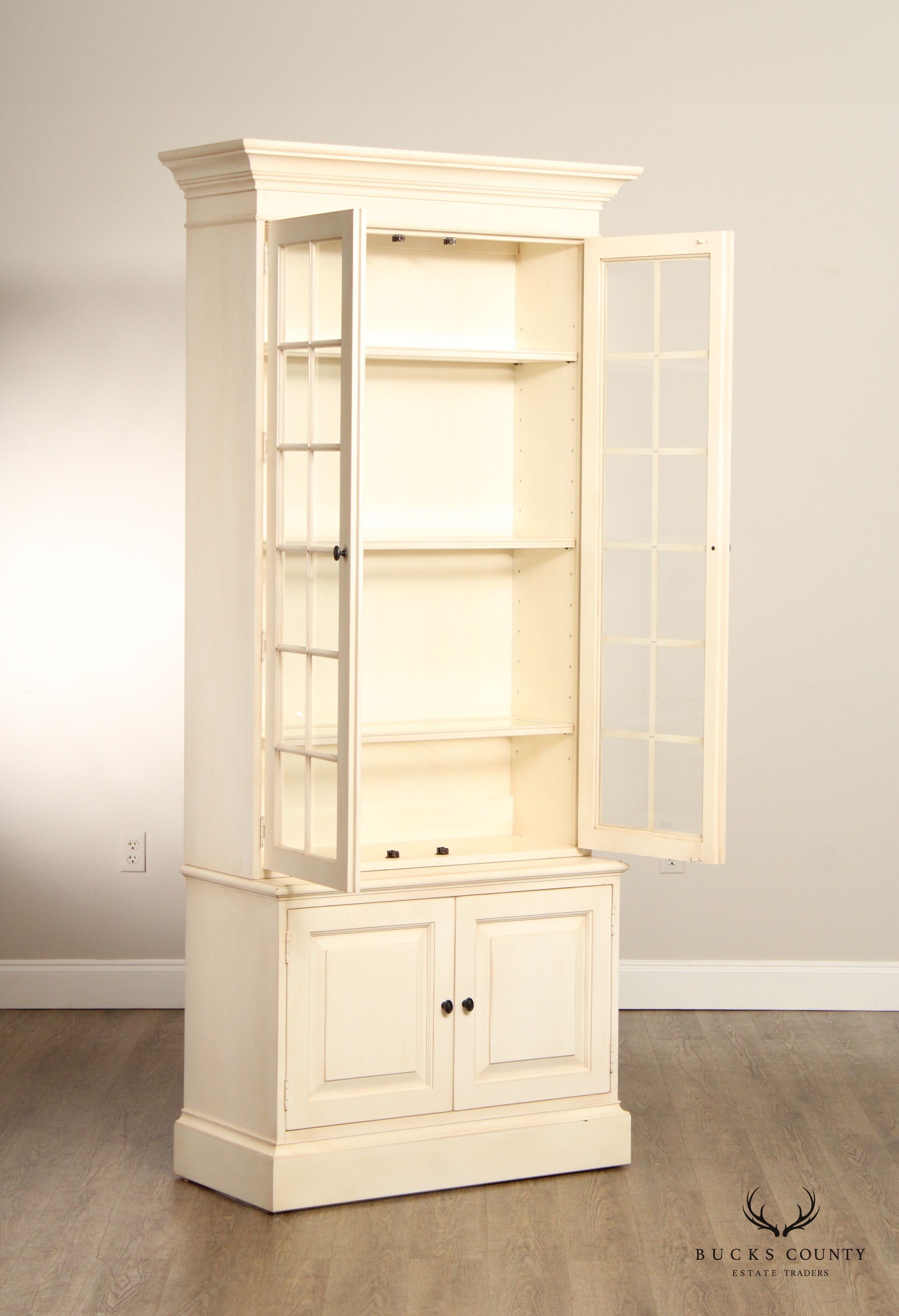 Ethan Allen 'Legacy' Collection Tall Painted Display Bookcase