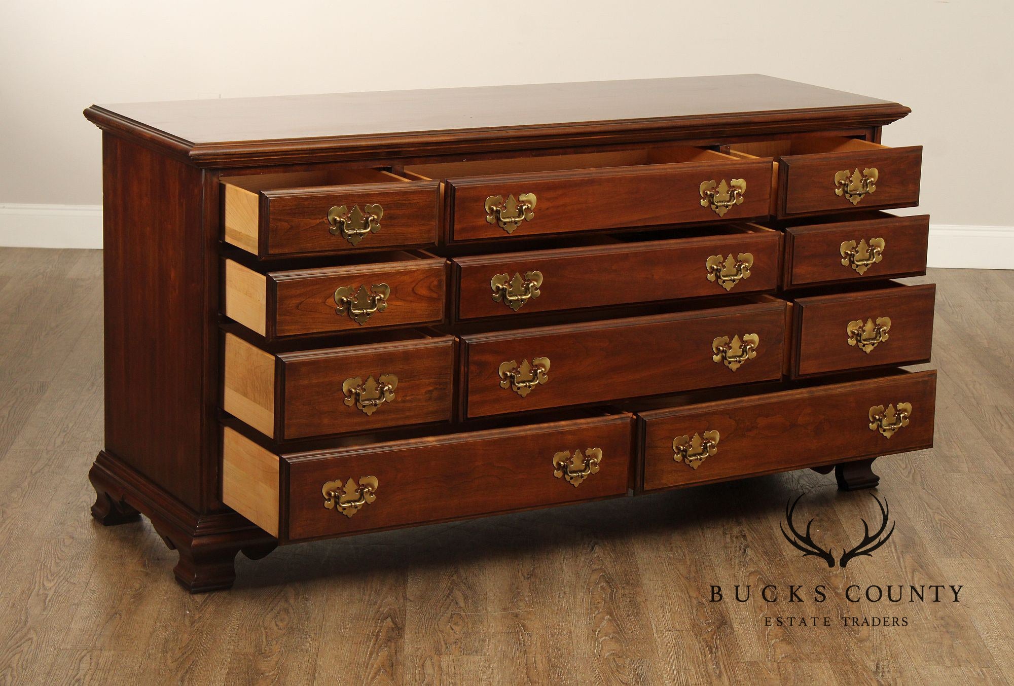 Harden Chippendale Style Cherry Long Dresser