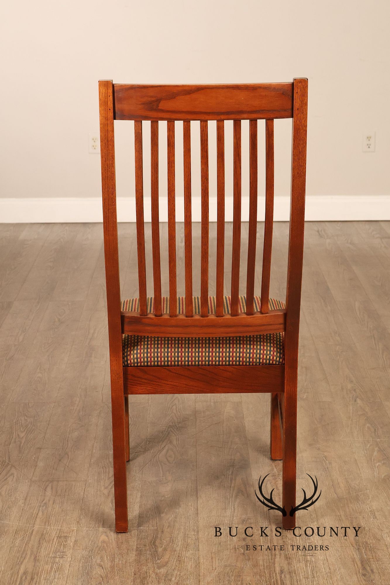 Nichols & Stone Mission Oak Style Set Of Eight Dining Chairs