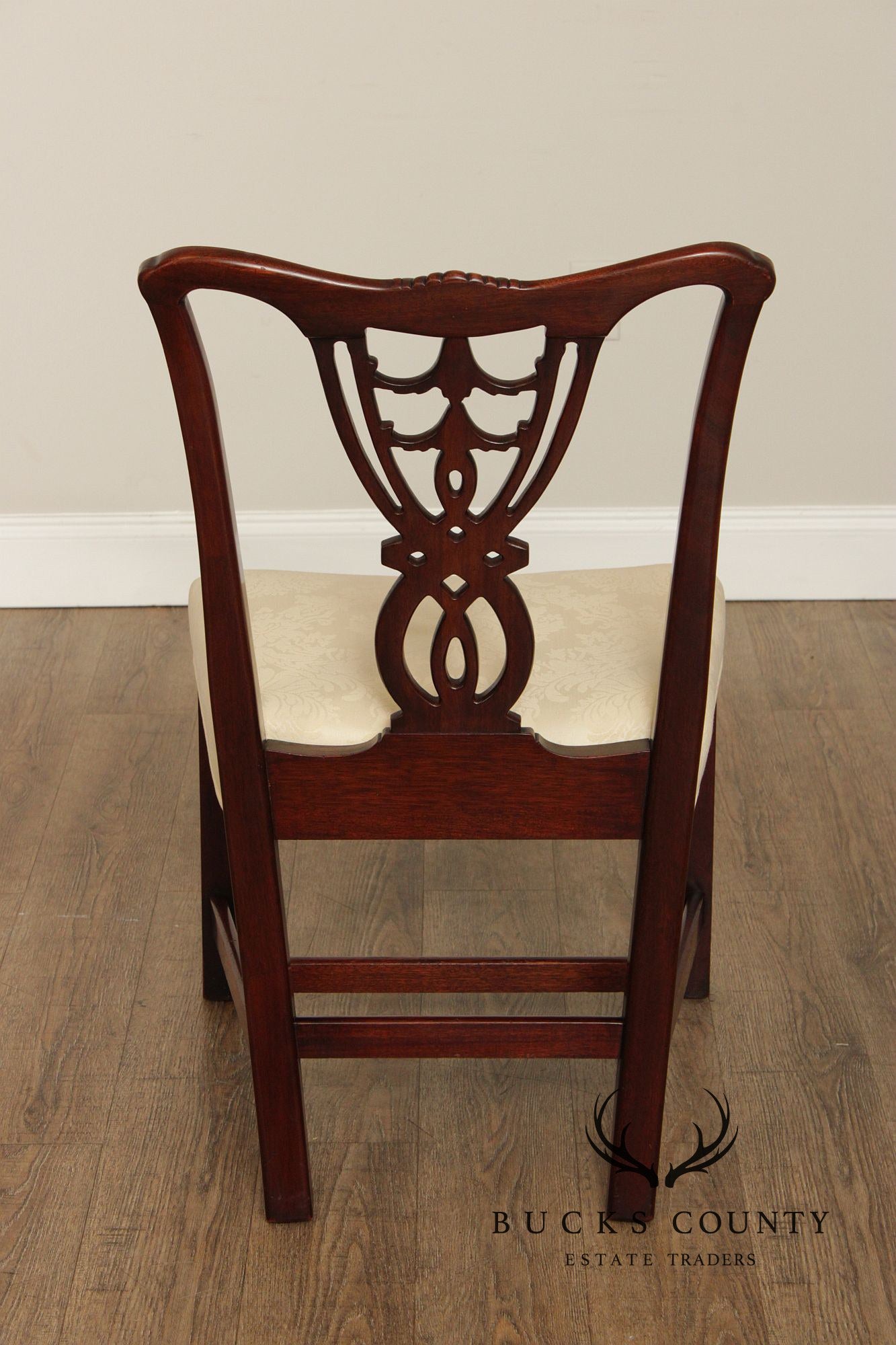 1940's Georgian Style Set of Six Solid Mahogany Dining Chairs