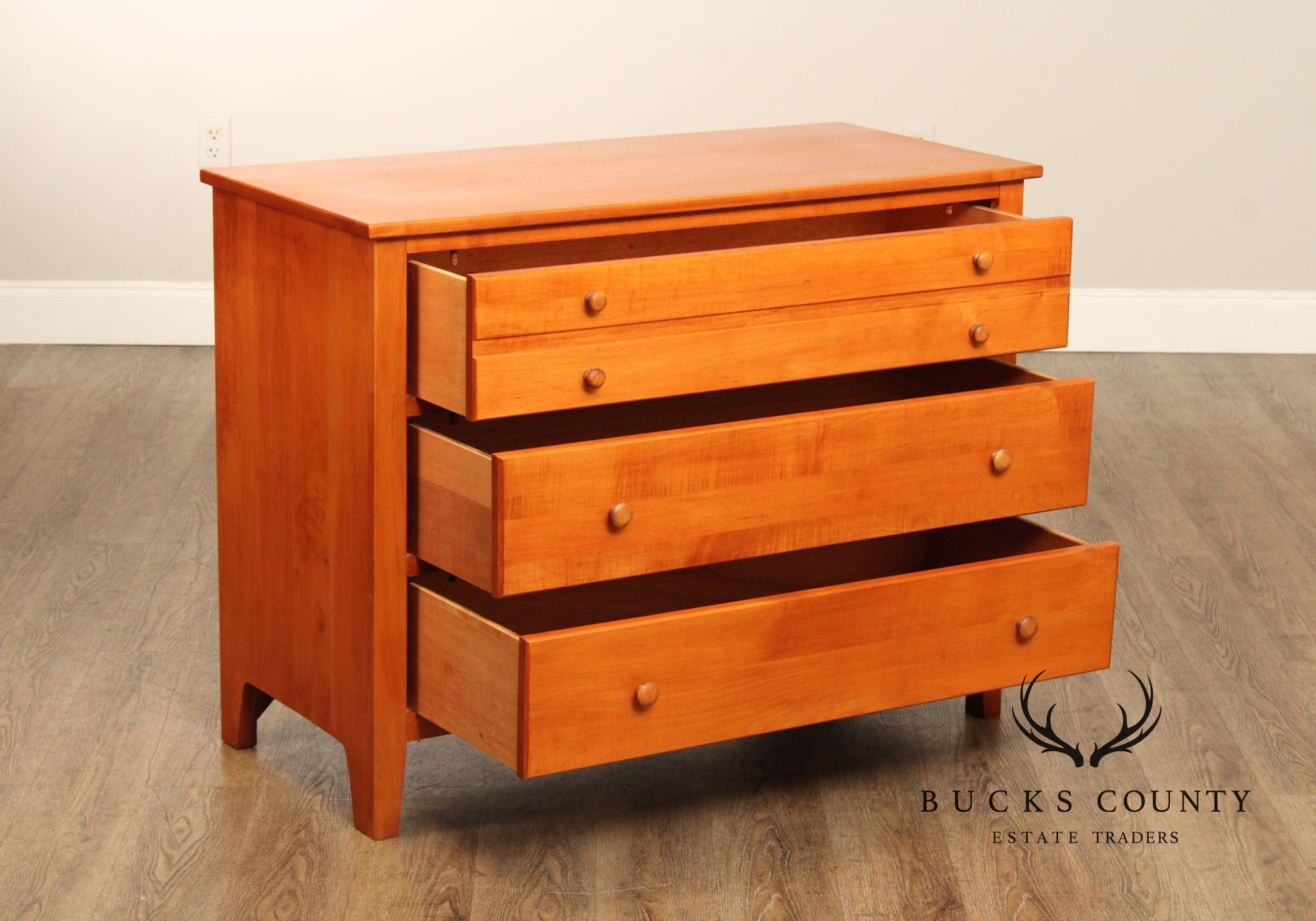 Shaker Style Solid Maple Single Dresser Chest of Drawers