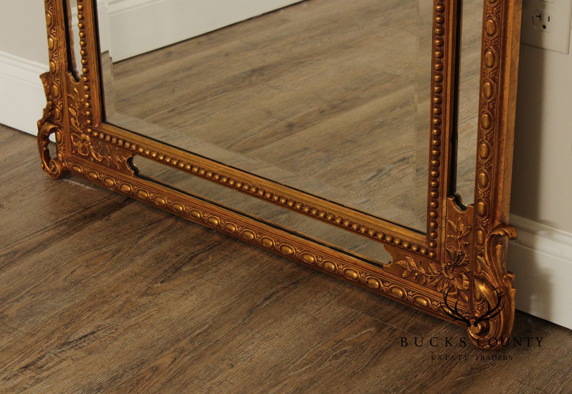 Large Ornately Gilt Carved Wall Mirror